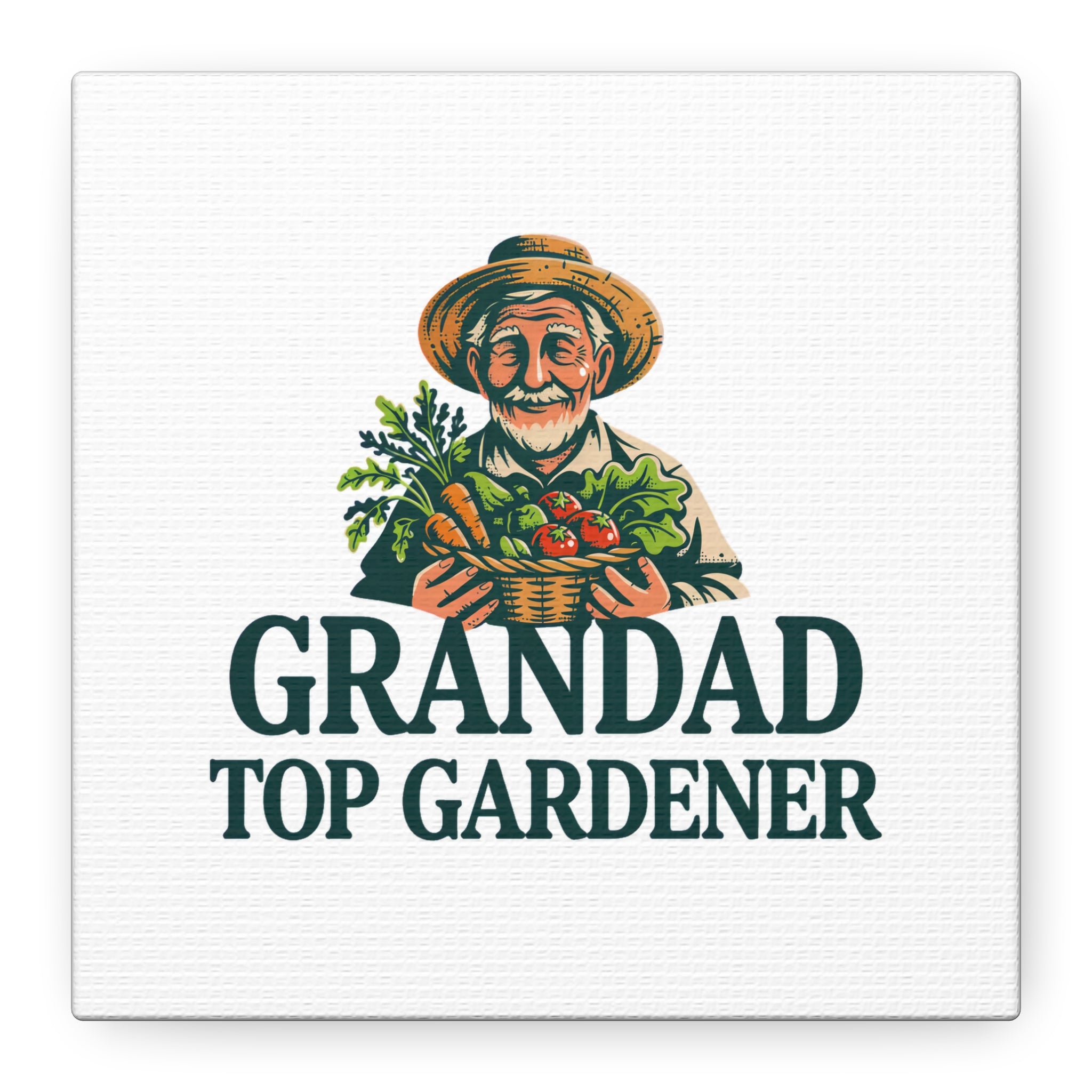 Grandad Top Gardener Canvas – Stretched Matte Wall Art