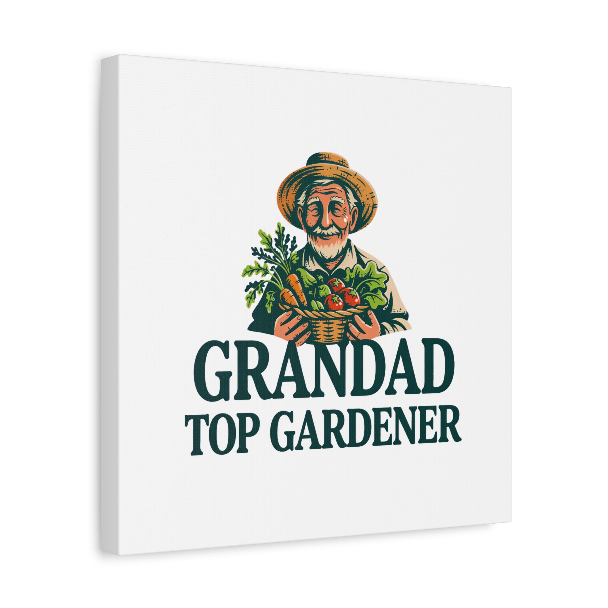 Grandad Top Gardener Canvas – Stretched Matte Wall Art
