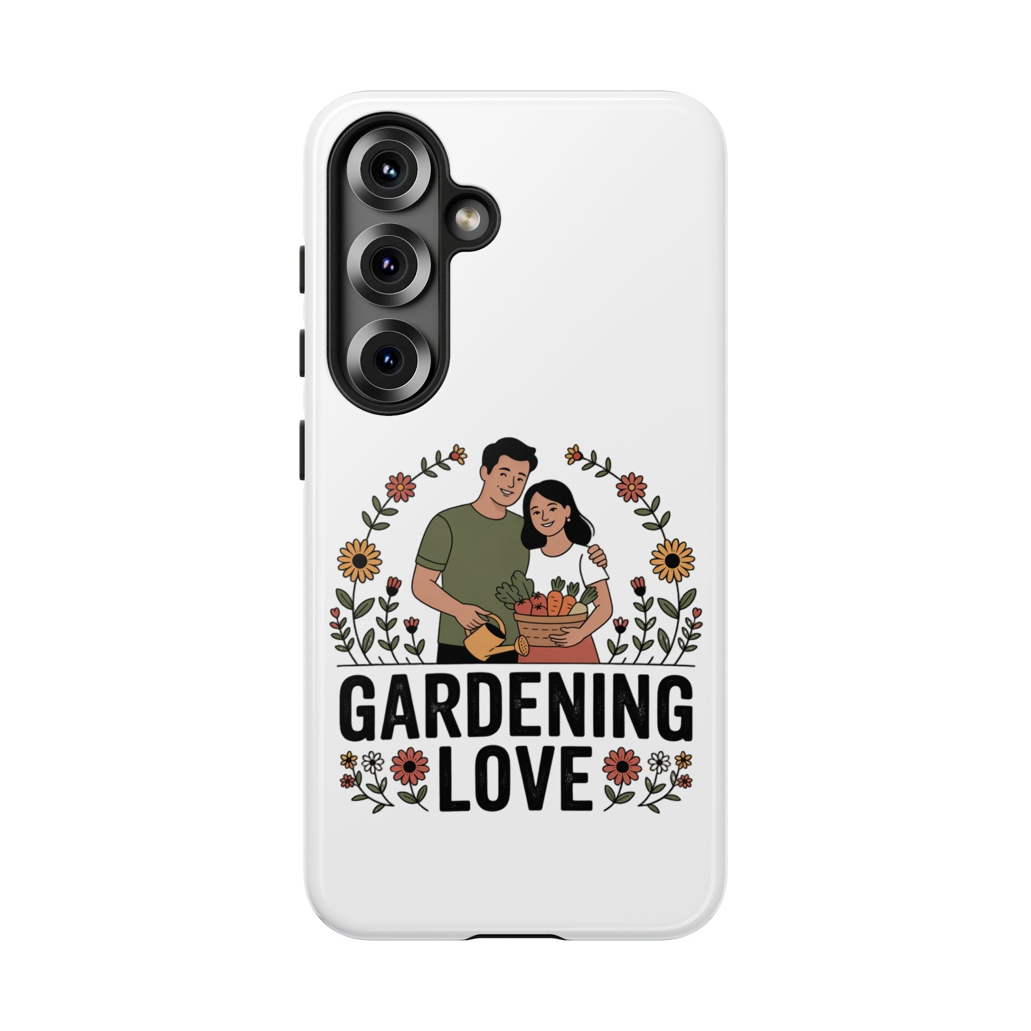 Gardening Love Phone Case — Floral Couple Protective Phone Cover