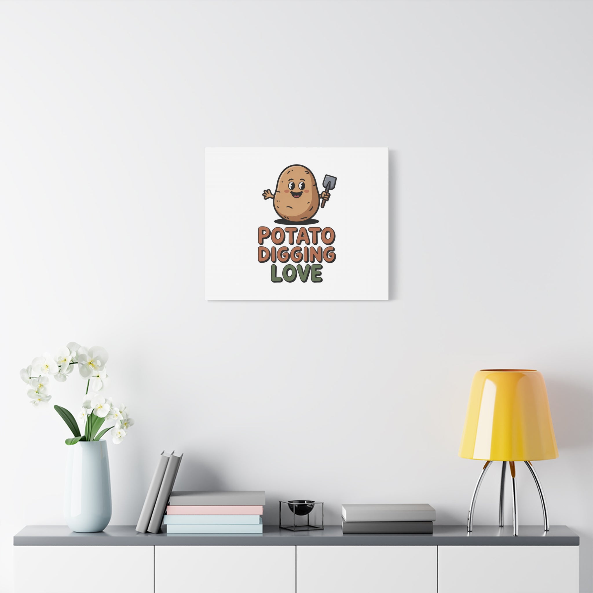 Potato Digging Love Canvas Print