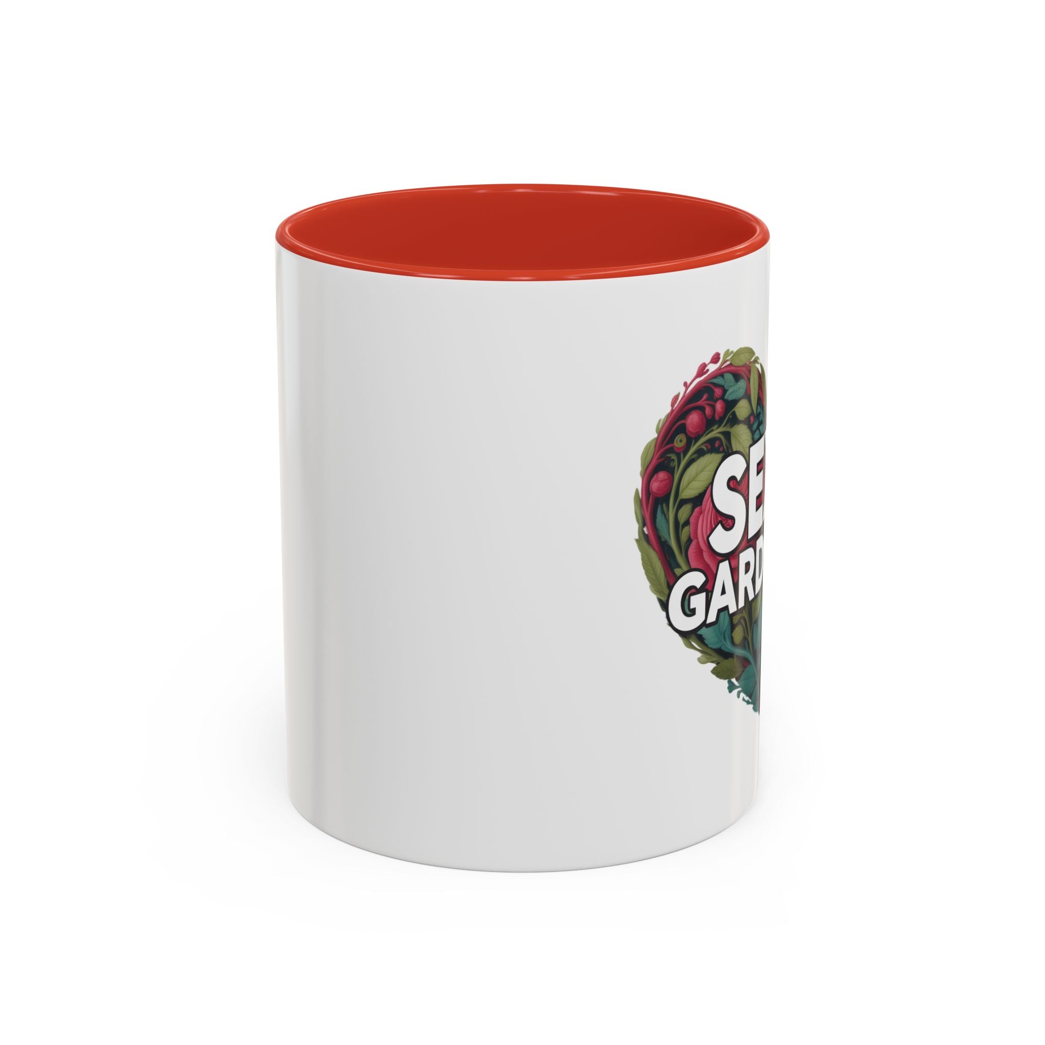 Sexy Gardener Accent Coffee Mug – Floral Heart Gardening Gift (11/15oz)