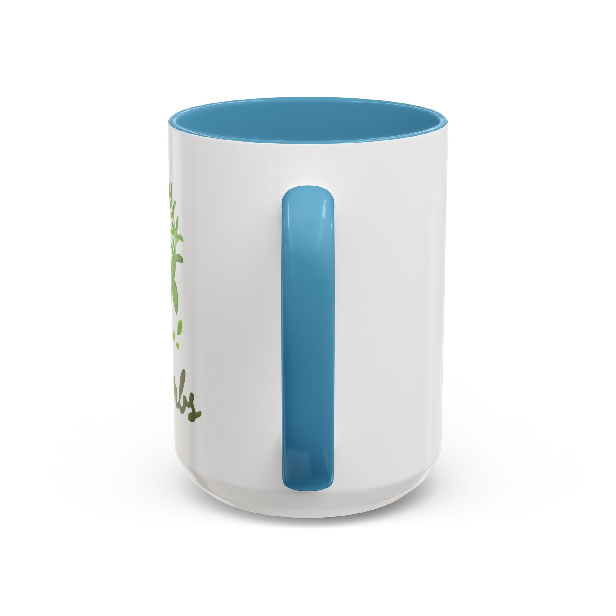 Herb Heart Accent Coffee Mug – “Love Herbs” Botanical Tea & Coffee Cup