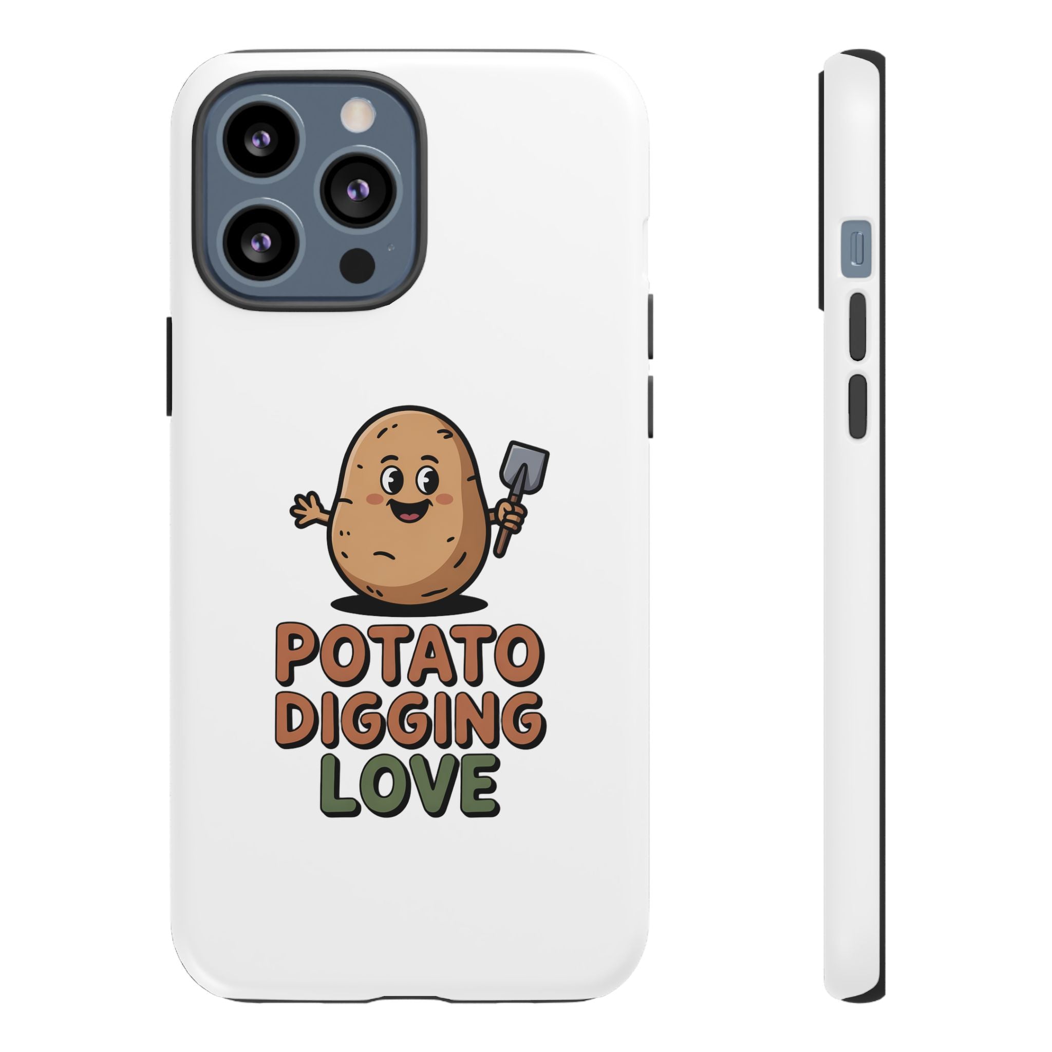 Phone Case — "Potato Digging Love" Cute Gardening Cartoon Protective Cover