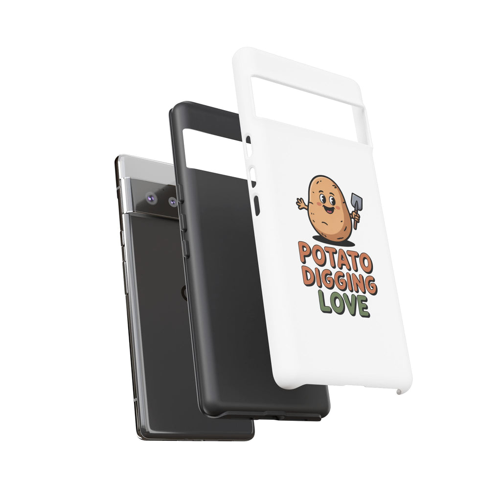 Phone Case — "Potato Digging Love" Cute Gardening Cartoon Protective Cover