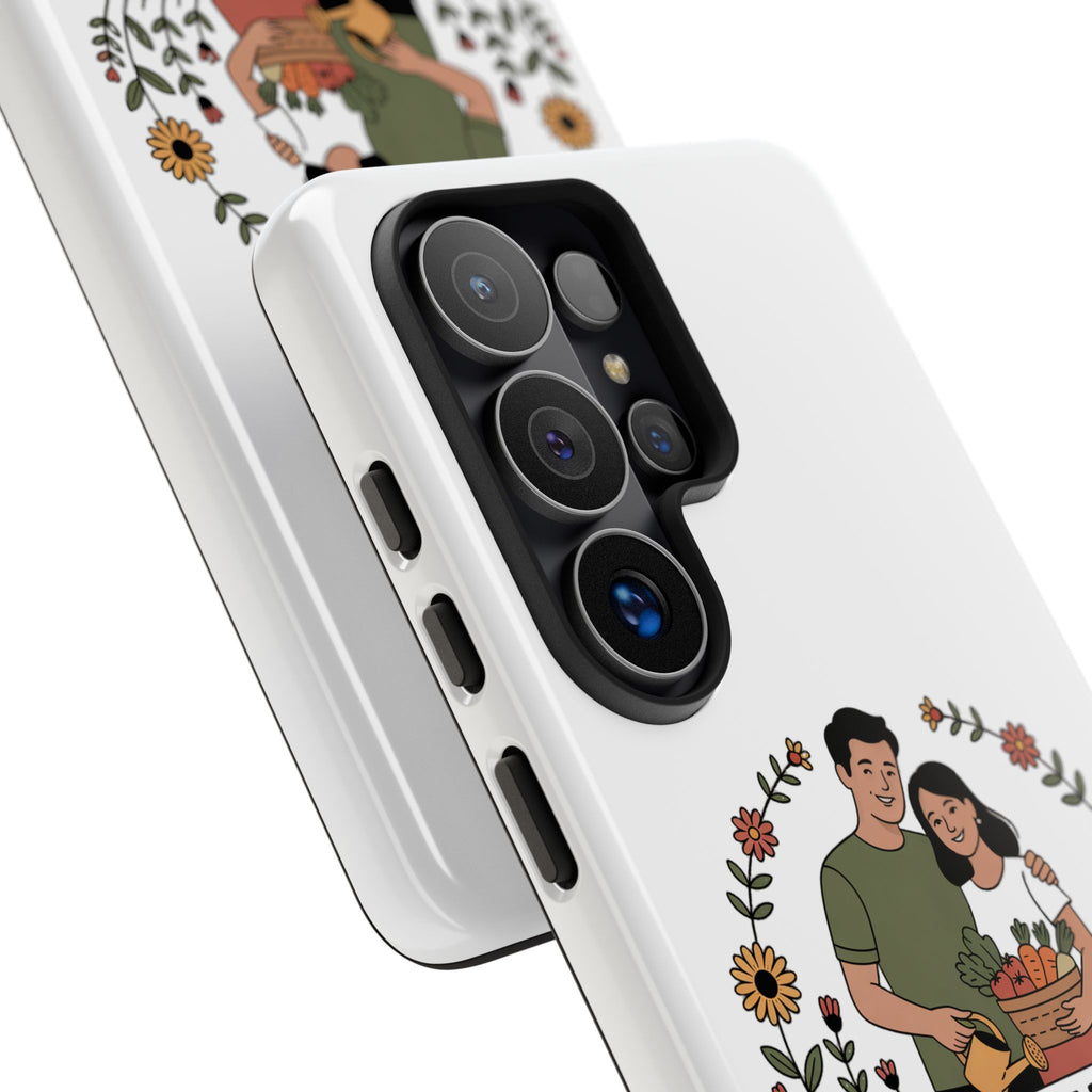 Gardening Love Phone Case — Floral Couple Protective Phone Cover