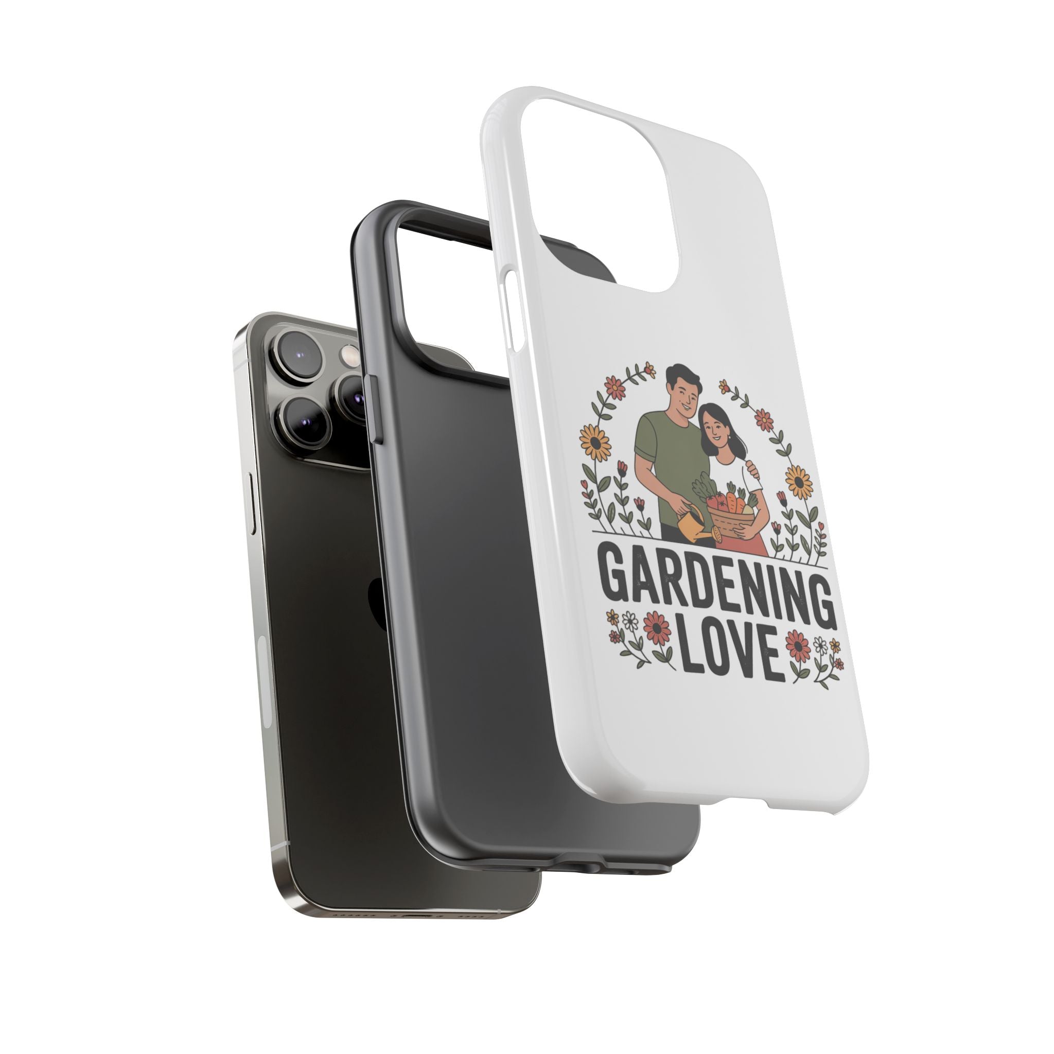 Gardening Love Phone Case — Floral Couple Protective Phone Cover