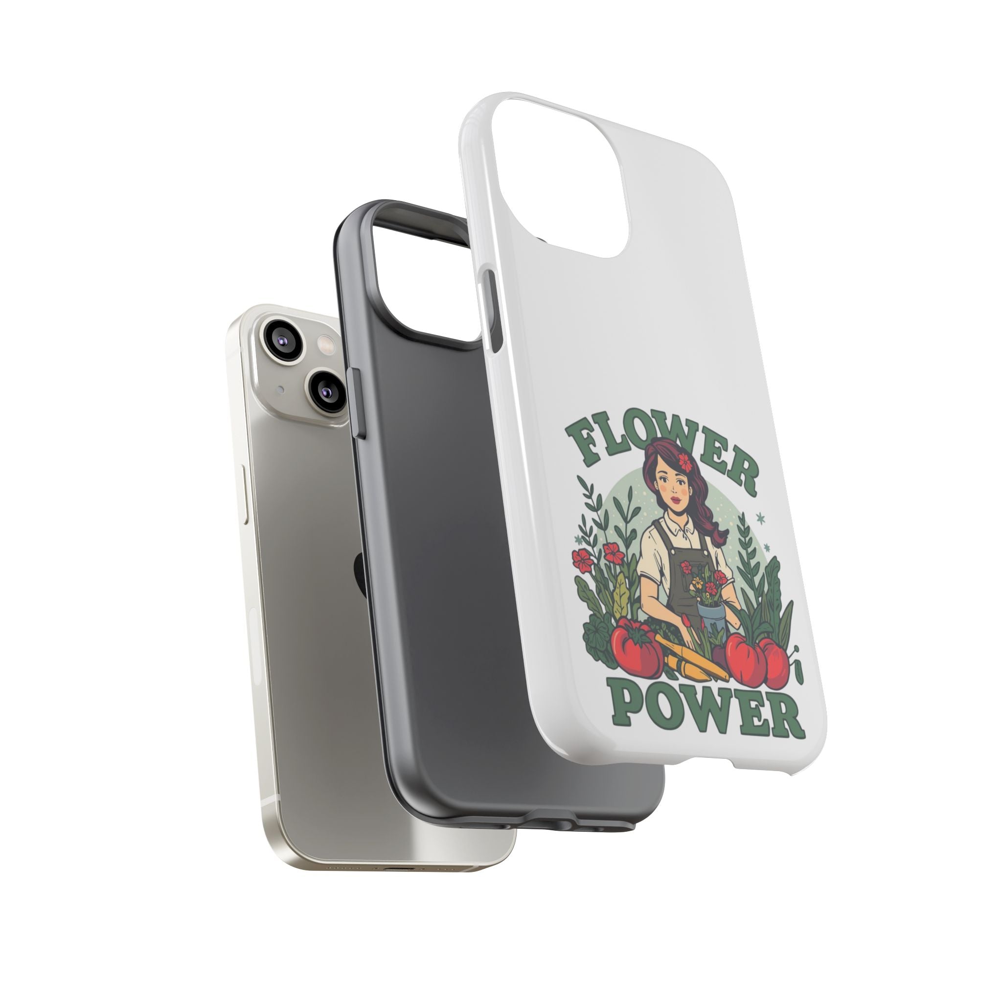 Phone Case - 'Flower Power' Retro Gardener Floral Protective Case