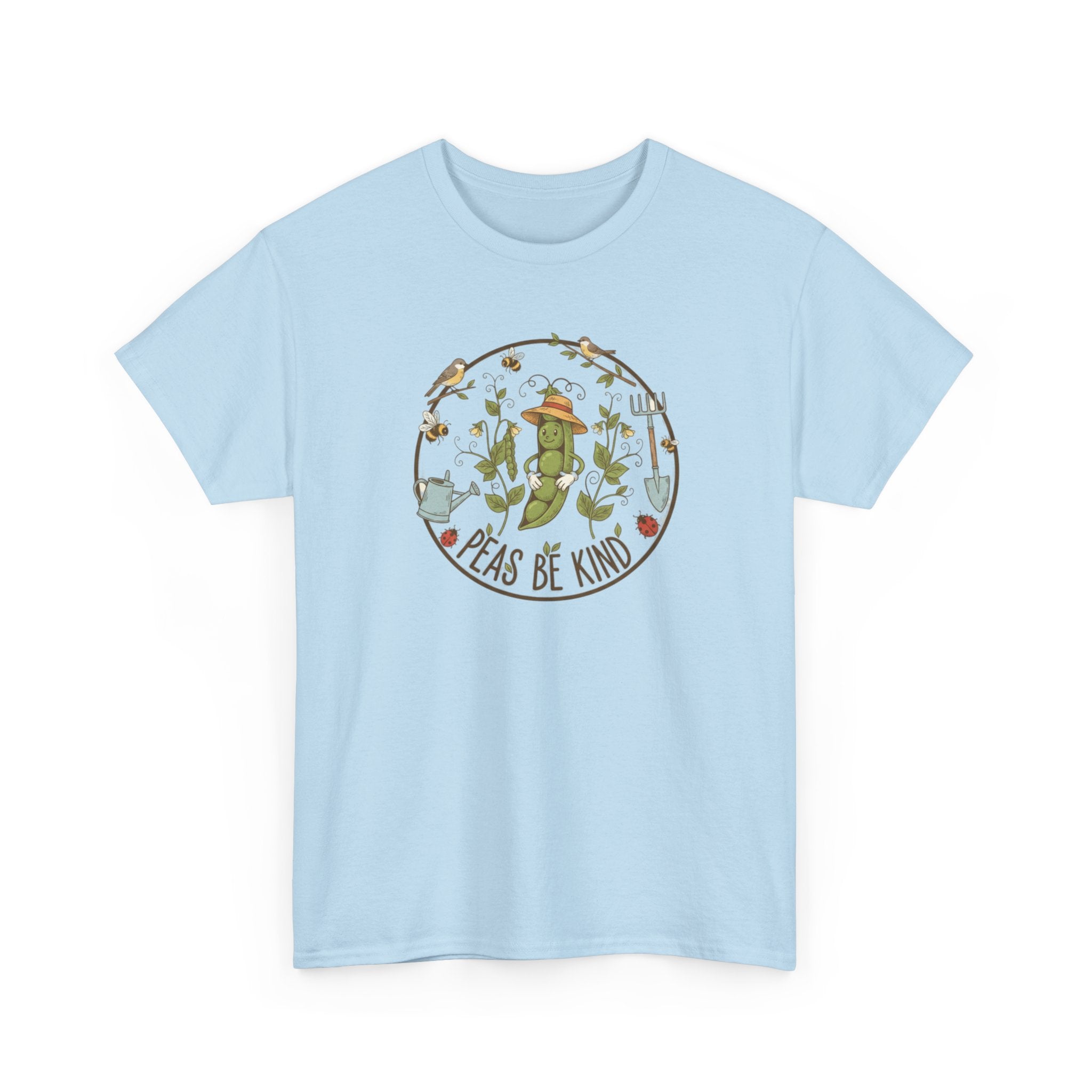 T-Shirt — "Peas Be Kind" Cute Garden Pea Illustration Tee