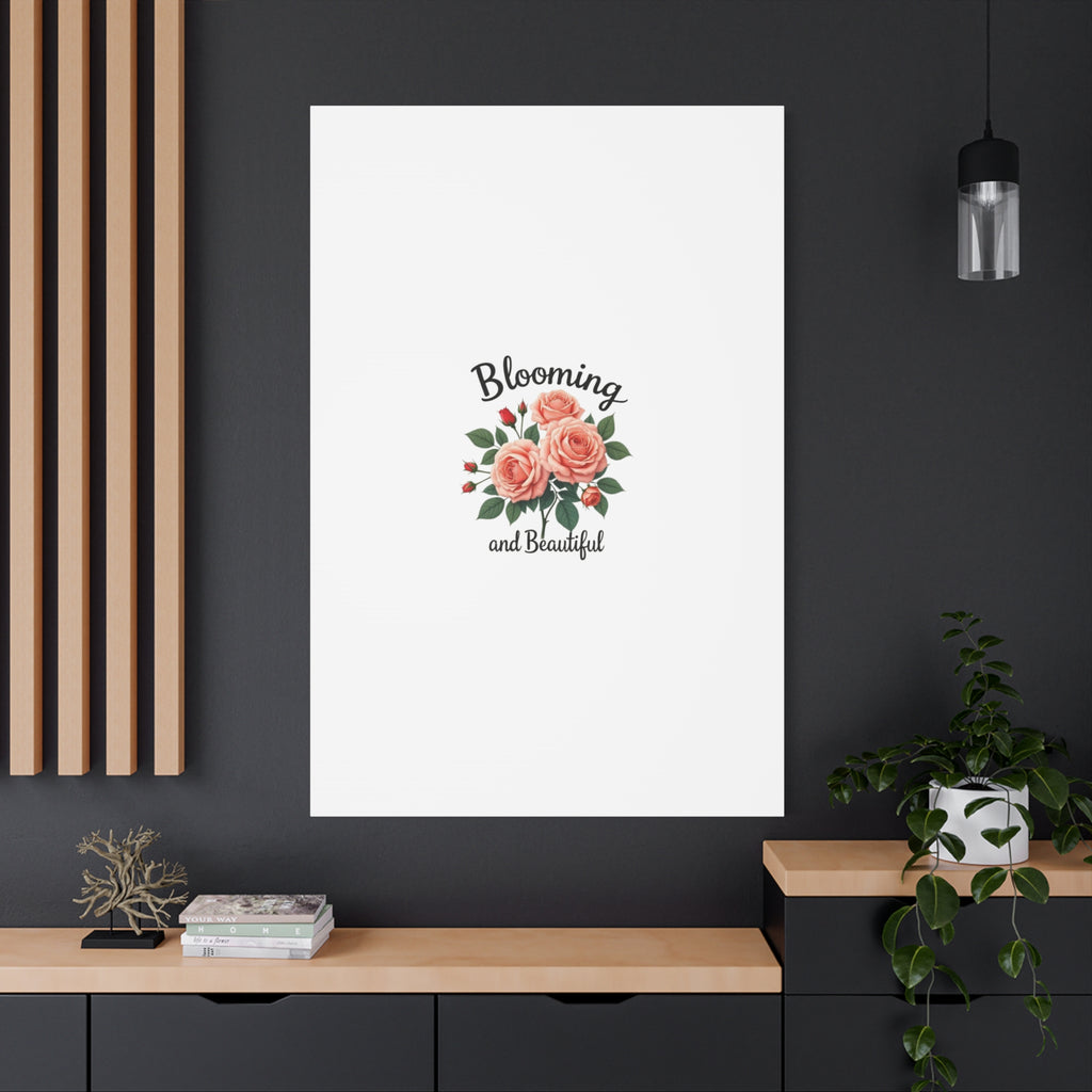 Blooming and Beautiful Rose Bouquet Canvas Wall Art