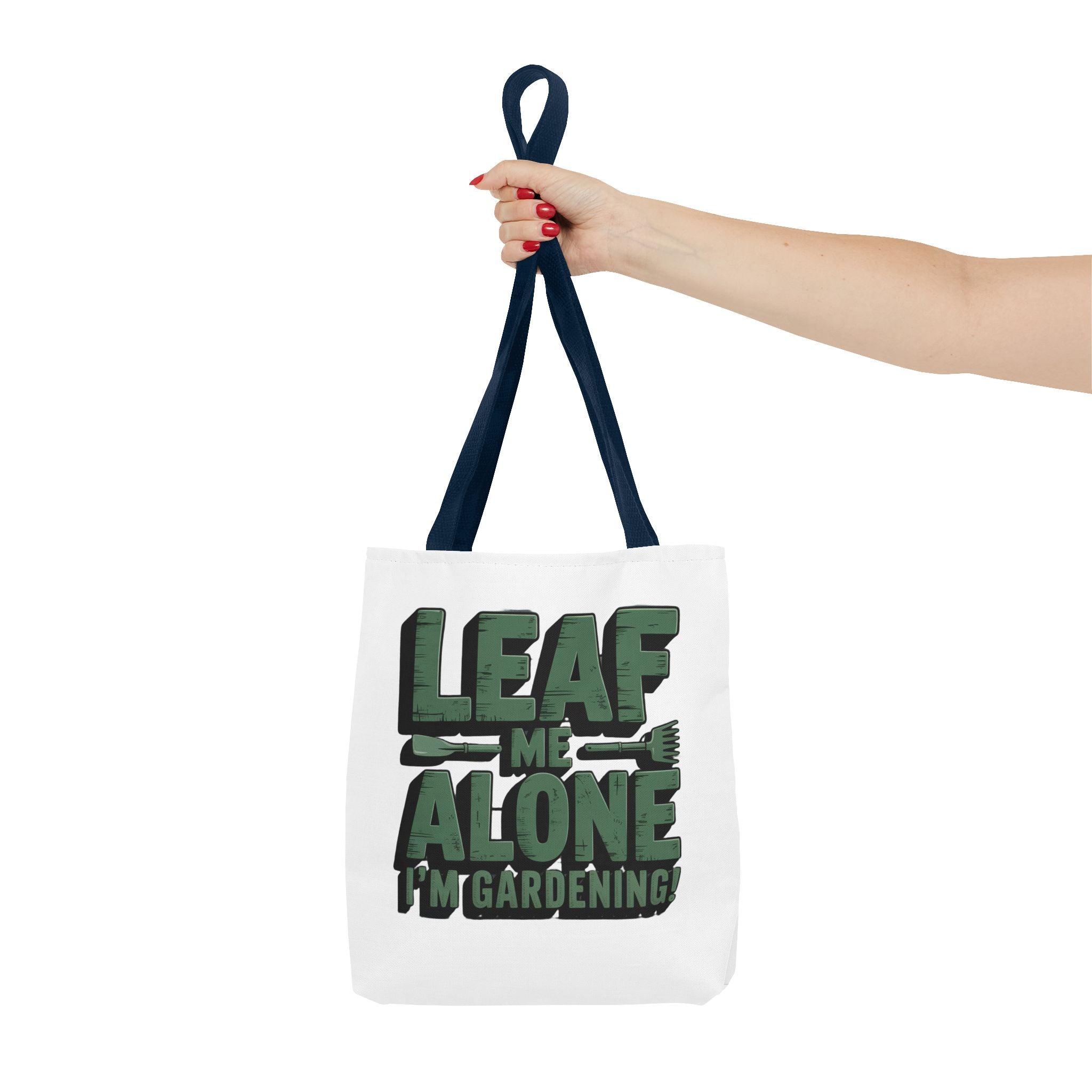 Gardening Tote Bag — "Leaf Me Alone I'm Gardening" Funny Plant Lover Tote
