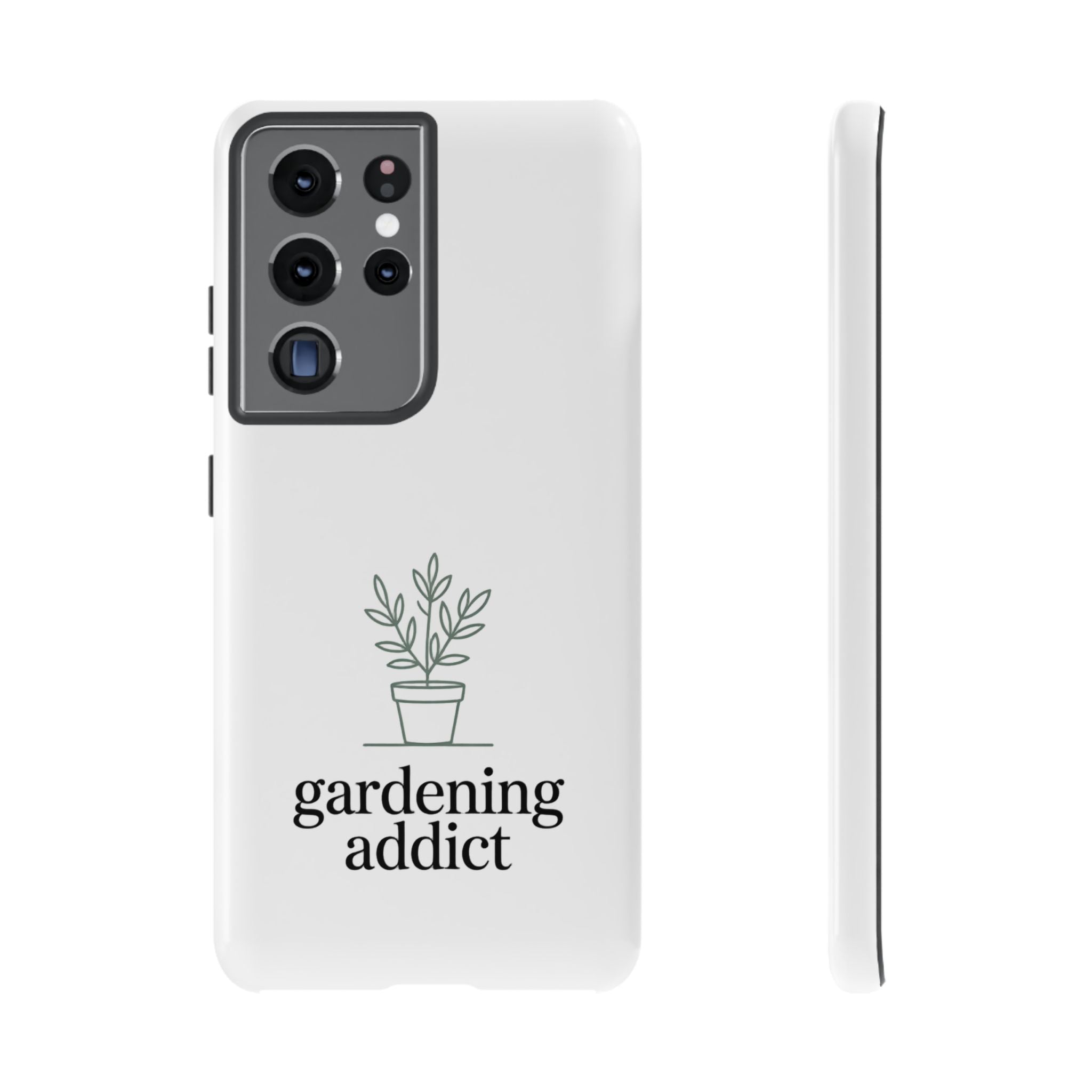 Phone Case — 'gardening addict' Minimal Plant Design