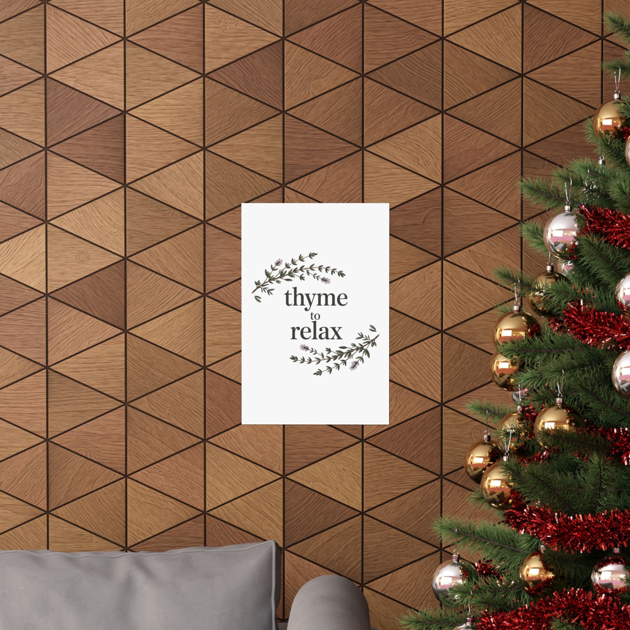 Thyme to Relax Botanical Poster — Calming Kitchen or Spa Wall Art