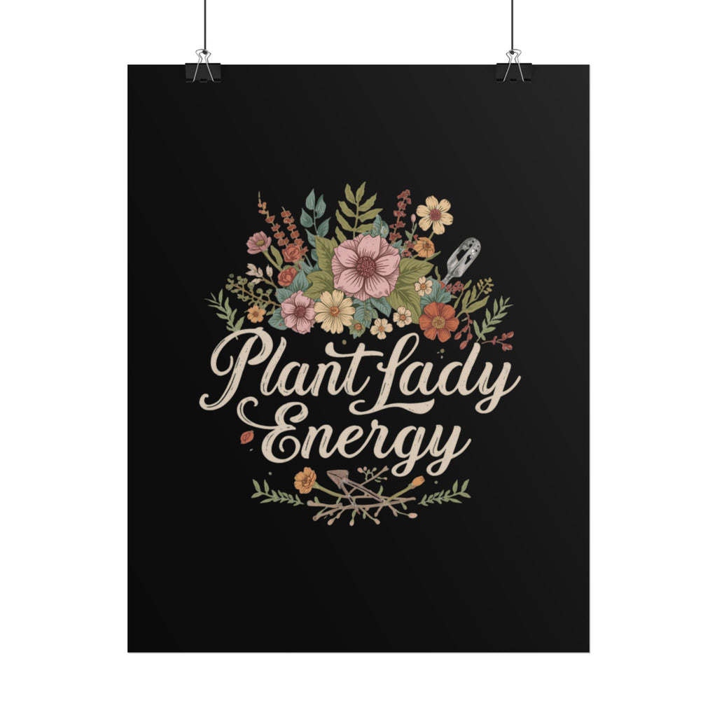 Plant Lady Energy Poster — Floral Botanical Wall Art
