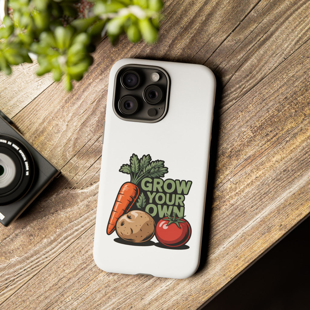 Grow Your Own Vegetables Phone Case — Gardening Carrot Potato Tomato Design