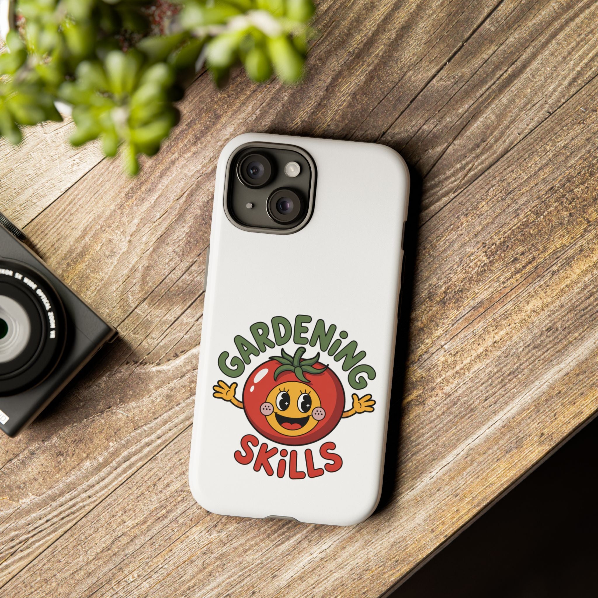 Gardening Skills Phone Case — Cute Tomato Plant Lover Protective Cover