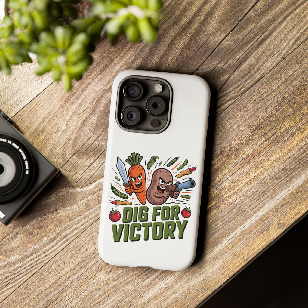 Phone Case — 'Dig For Victory' Veggie Combat Garden Design