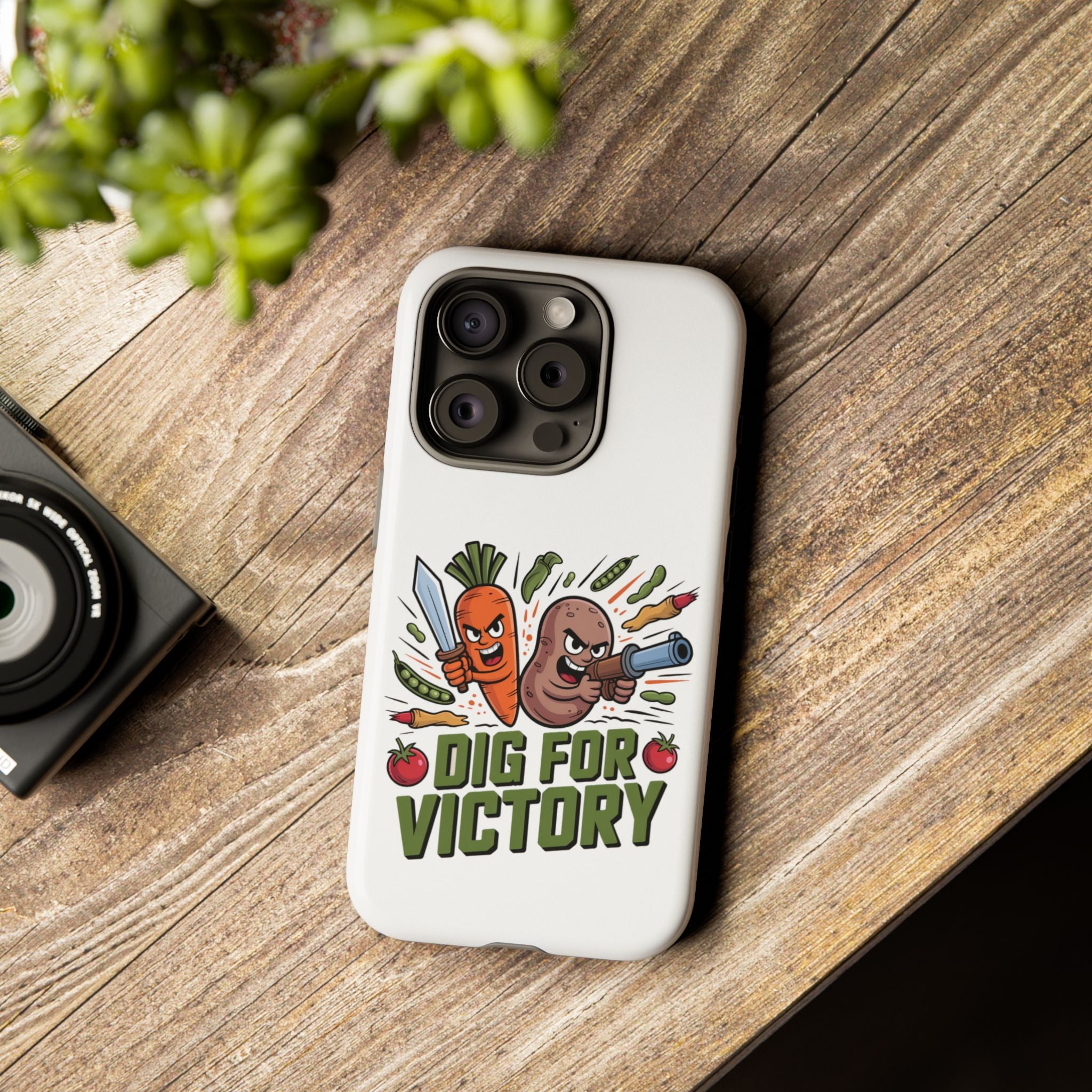 Phone Case — 'Dig For Victory' Veggie Combat Garden Design