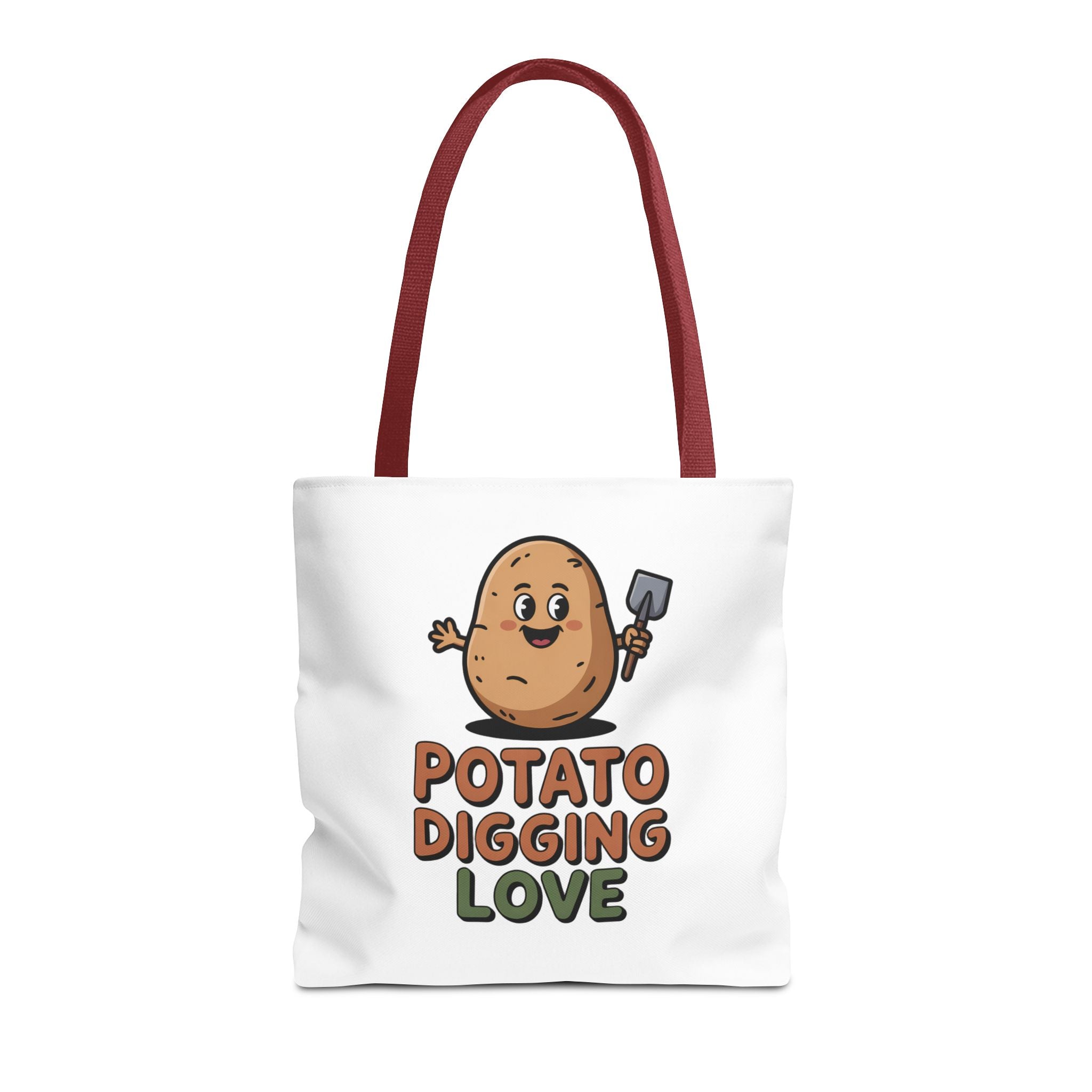 Potato Digging Love Tote Bag — Cute Gardening Potato Cartoon Shopper