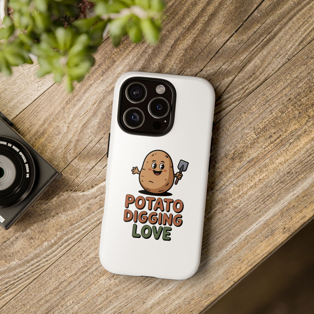 Phone Case — "Potato Digging Love" Cute Gardening Cartoon Protective Cover