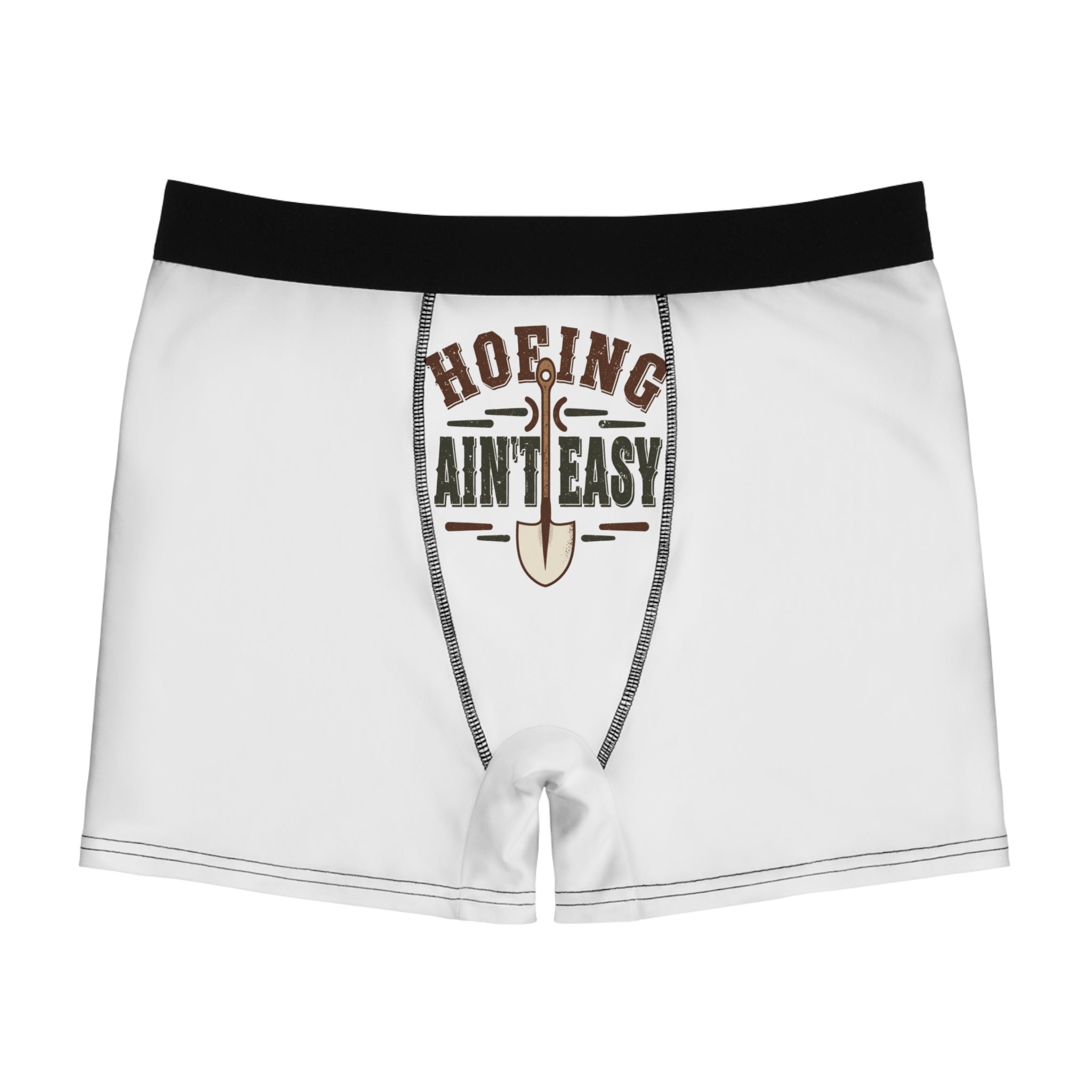 Boxer Briefs — 'Hoeing Ain't Easy' Garden Tool Graphic