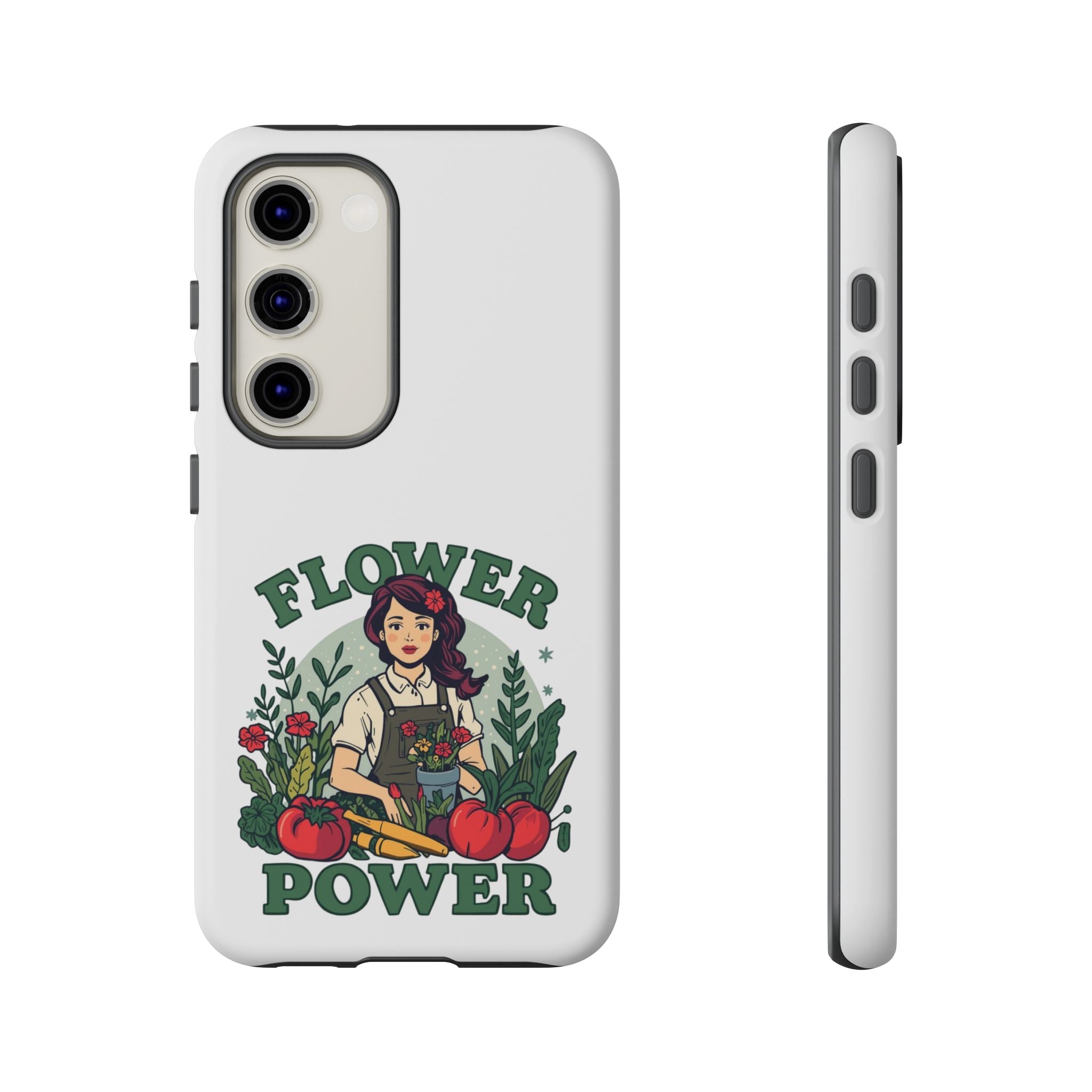 Phone Case - 'Flower Power' Retro Gardener Floral Protective Case