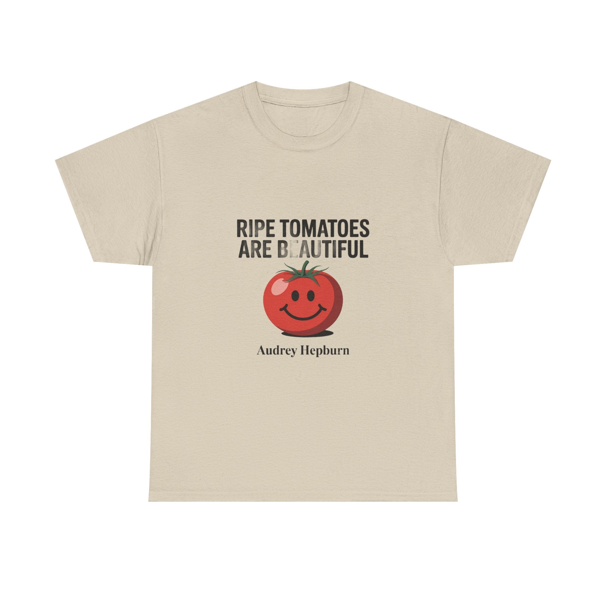 Tomato Smile Graphic Tee — "Ripe Tomatoes Are B.Autiful" Audrey Hepburn Quote