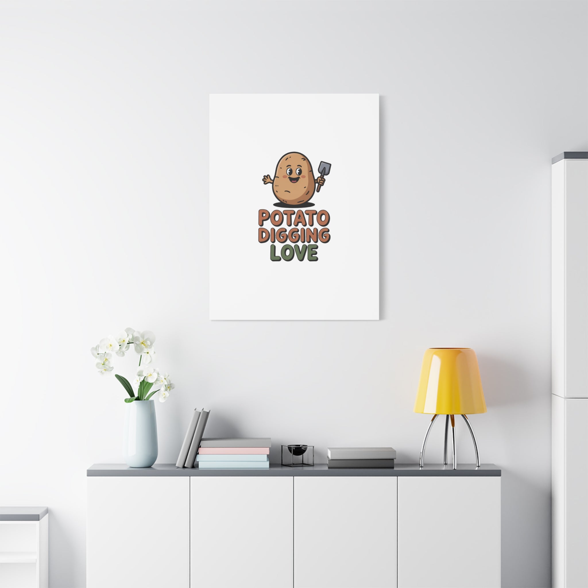 Potato Digging Love Canvas Print