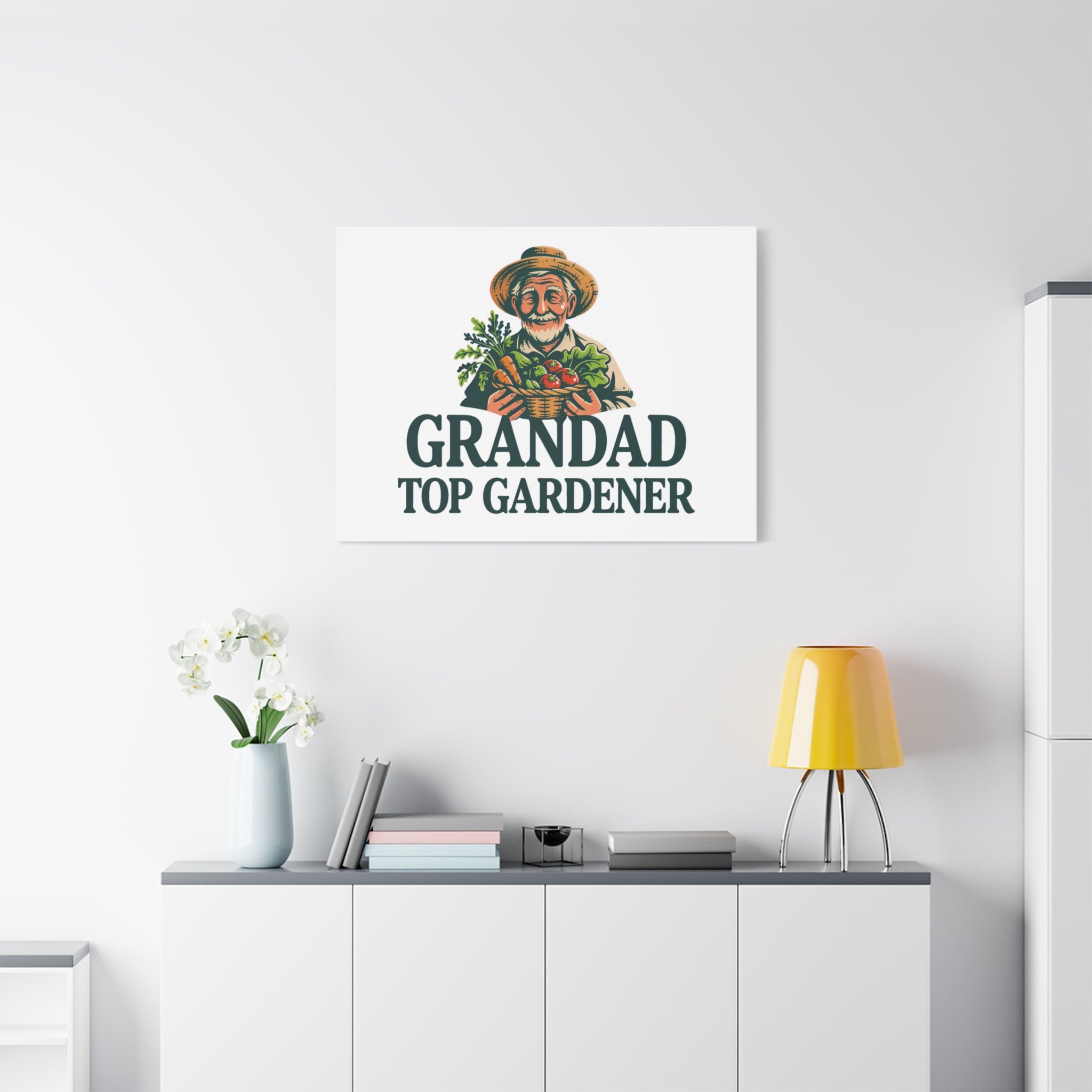 Grandad Top Gardener Canvas – Stretched Matte Wall Art