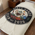 Velveteen Plush Blanket — "Dirty Hands Club Est. 2026" Gardening Throw