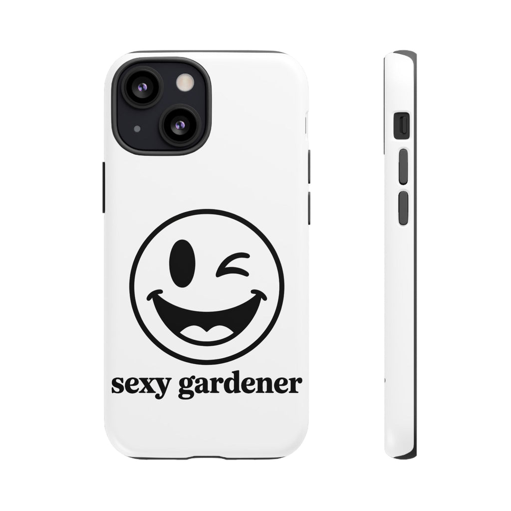 Phone Case — Winking Smiley “sexy gardener” Graphic