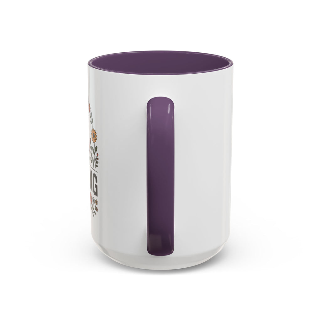 Gardening Love Accent Coffee Mug – Cute Couple Floral Gardeners (11/15oz)