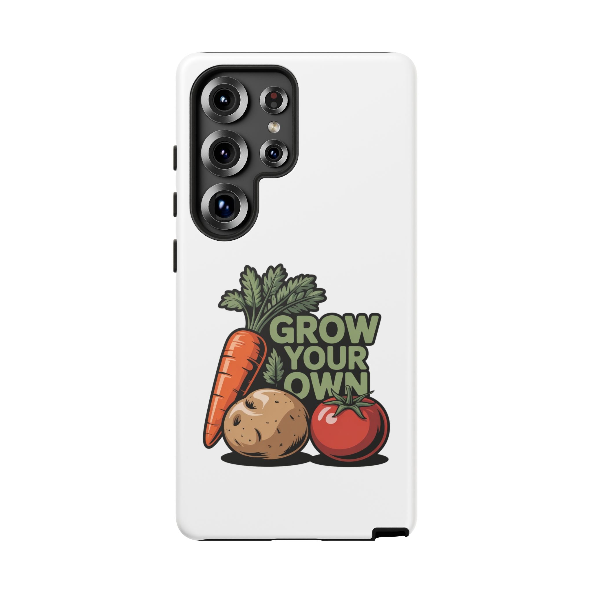 Grow Your Own Vegetables Phone Case — Gardening Carrot Potato Tomato Design