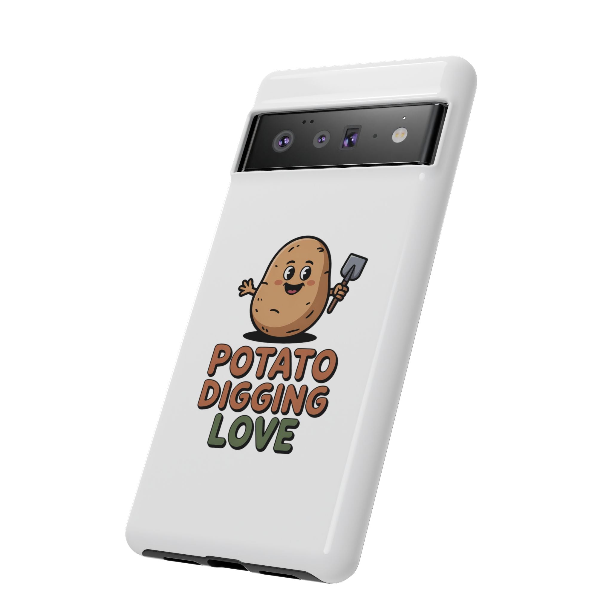 Phone Case — "Potato Digging Love" Cute Gardening Cartoon Protective Cover