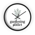 Gardening Addict Wall Clock — Minimal Plant Lover Decor