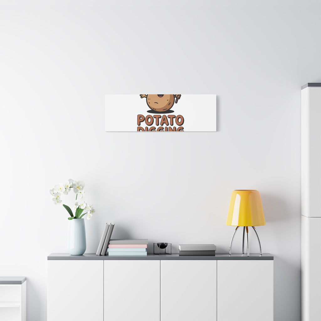 Potato Digging Love Canvas Print