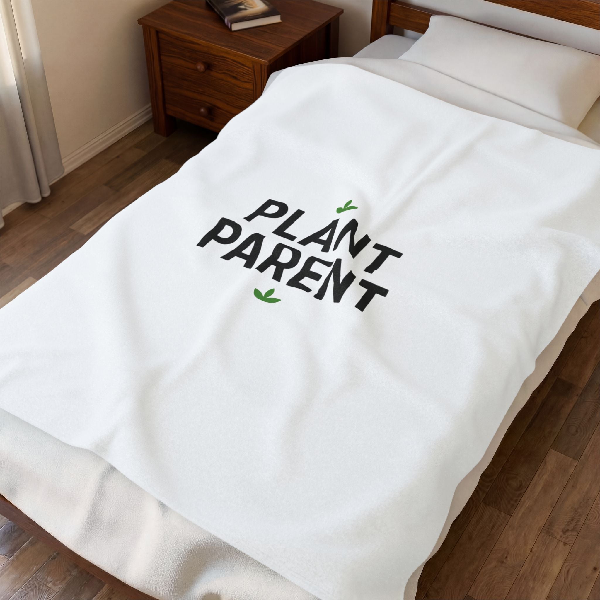 Plant Parent Velveteen Plush Blanket – Cozy Gift for Plant Lovers