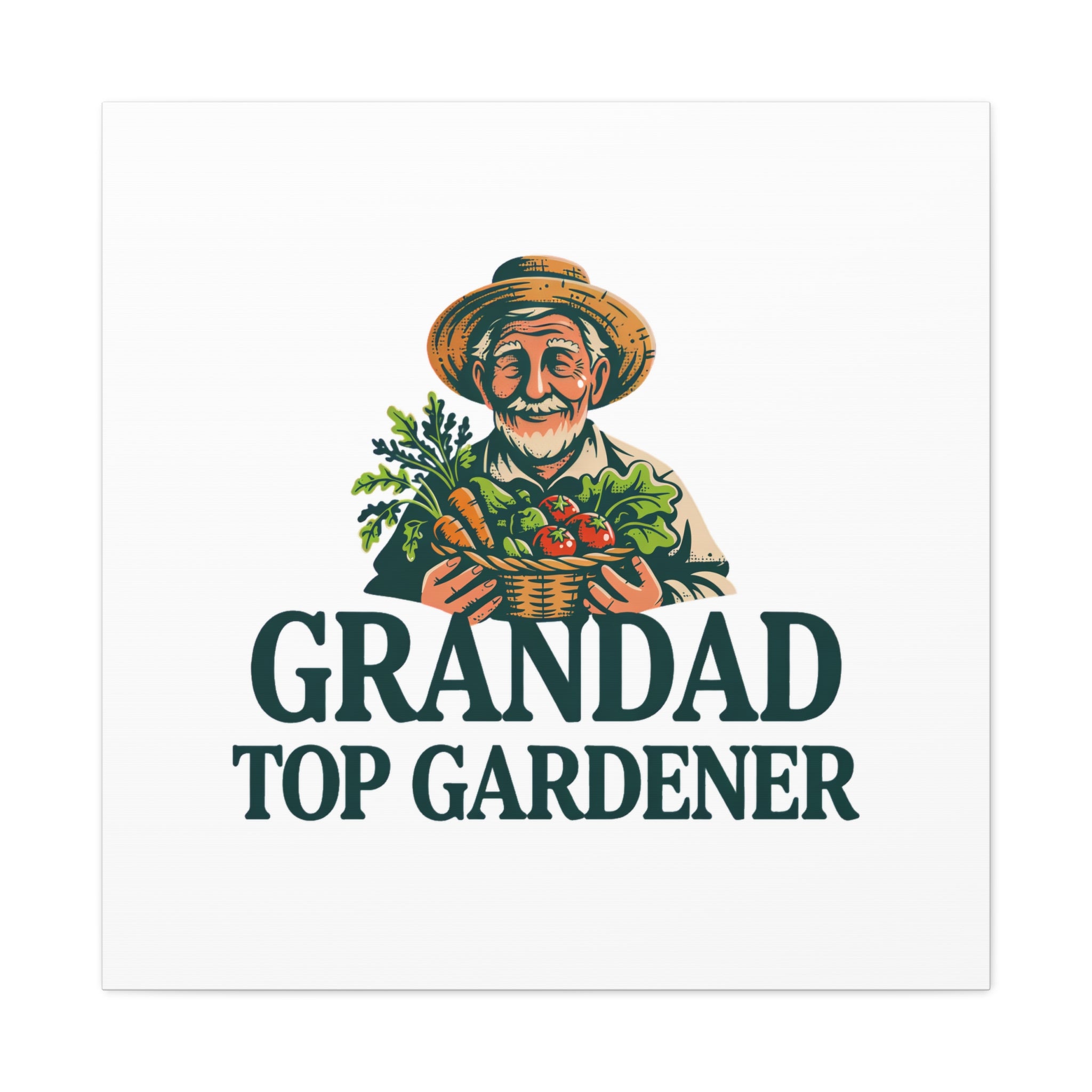 Grandad Top Gardener Canvas – Stretched Matte Wall Art