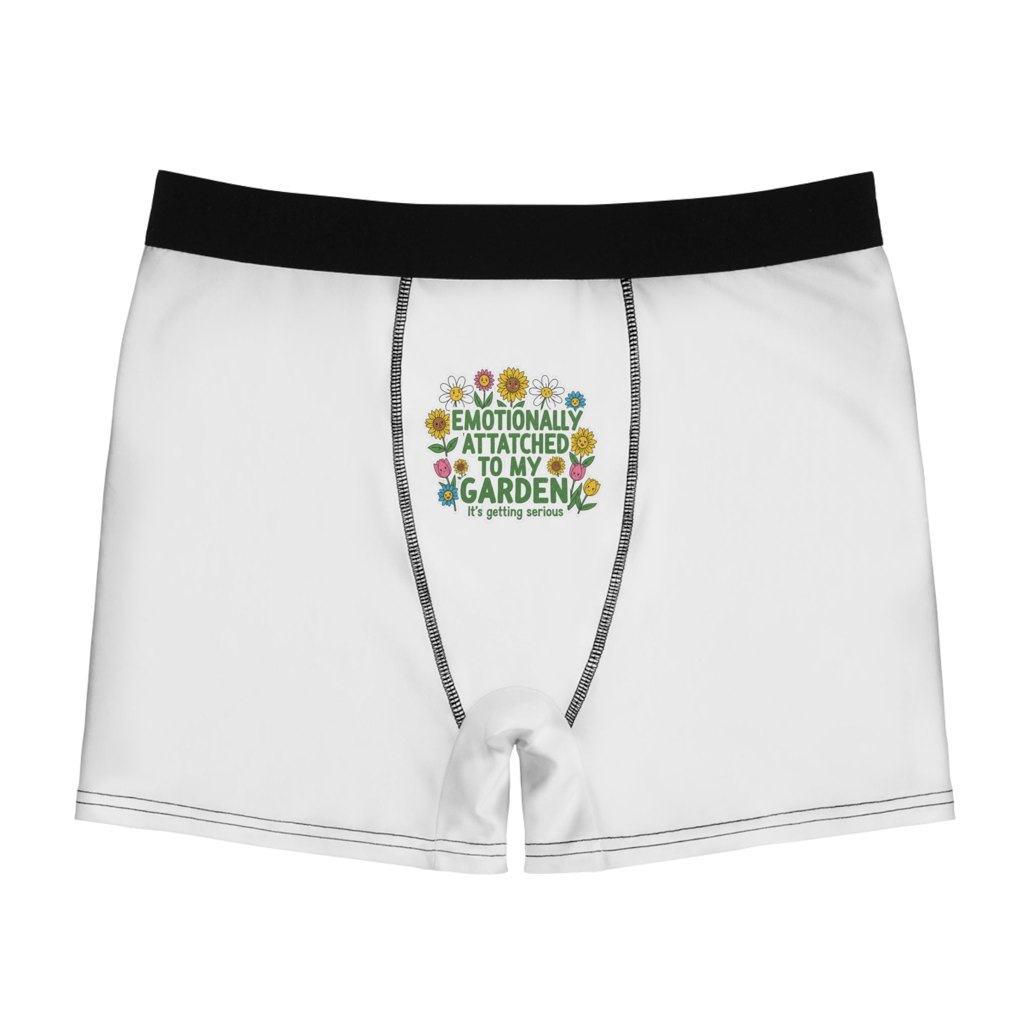 Garden Lover Boxer Briefs — "Emotionally Attached to My Garden" Floral Printed Underwear