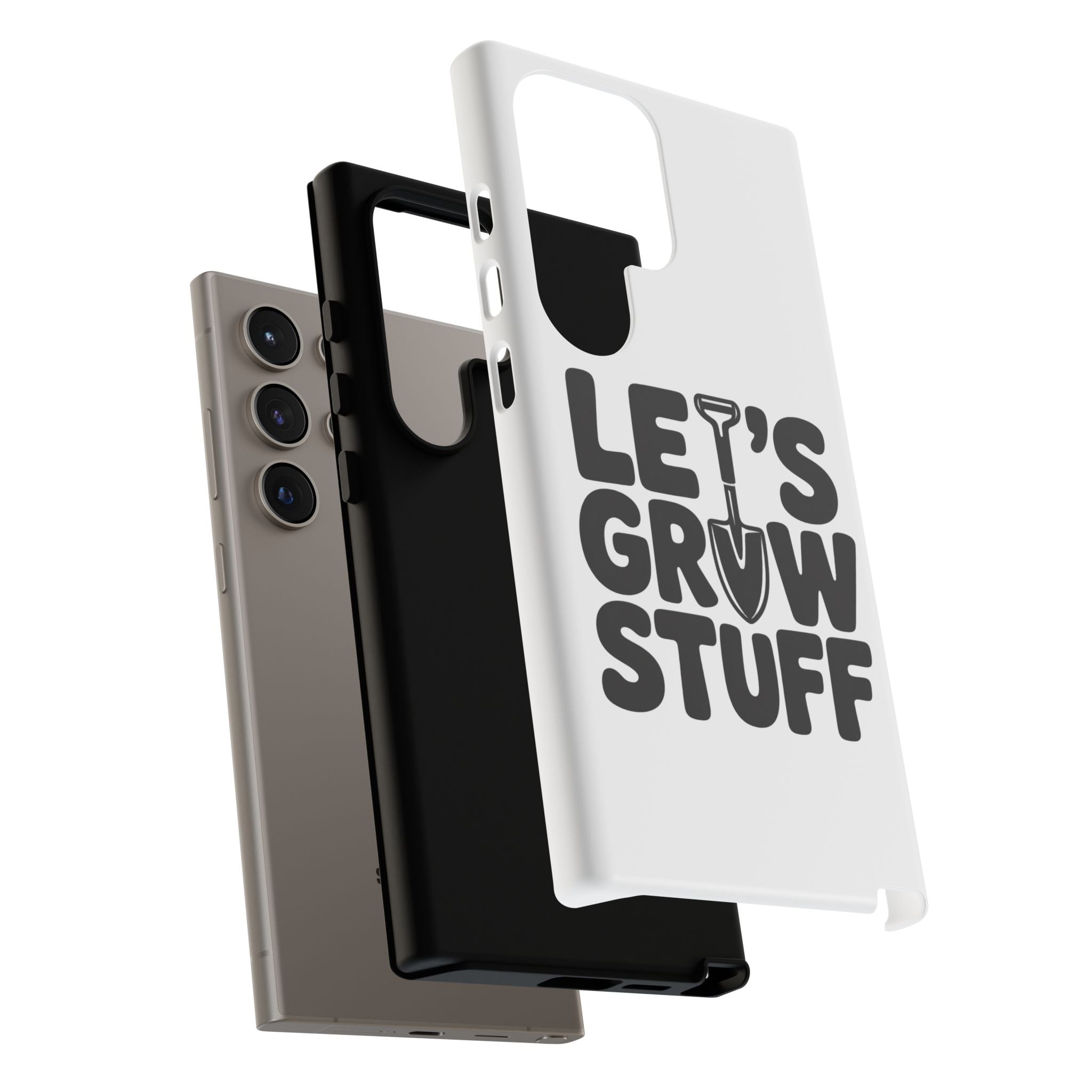 Phone Case - "Let's Grow Stuff" Gardening Shovel Design