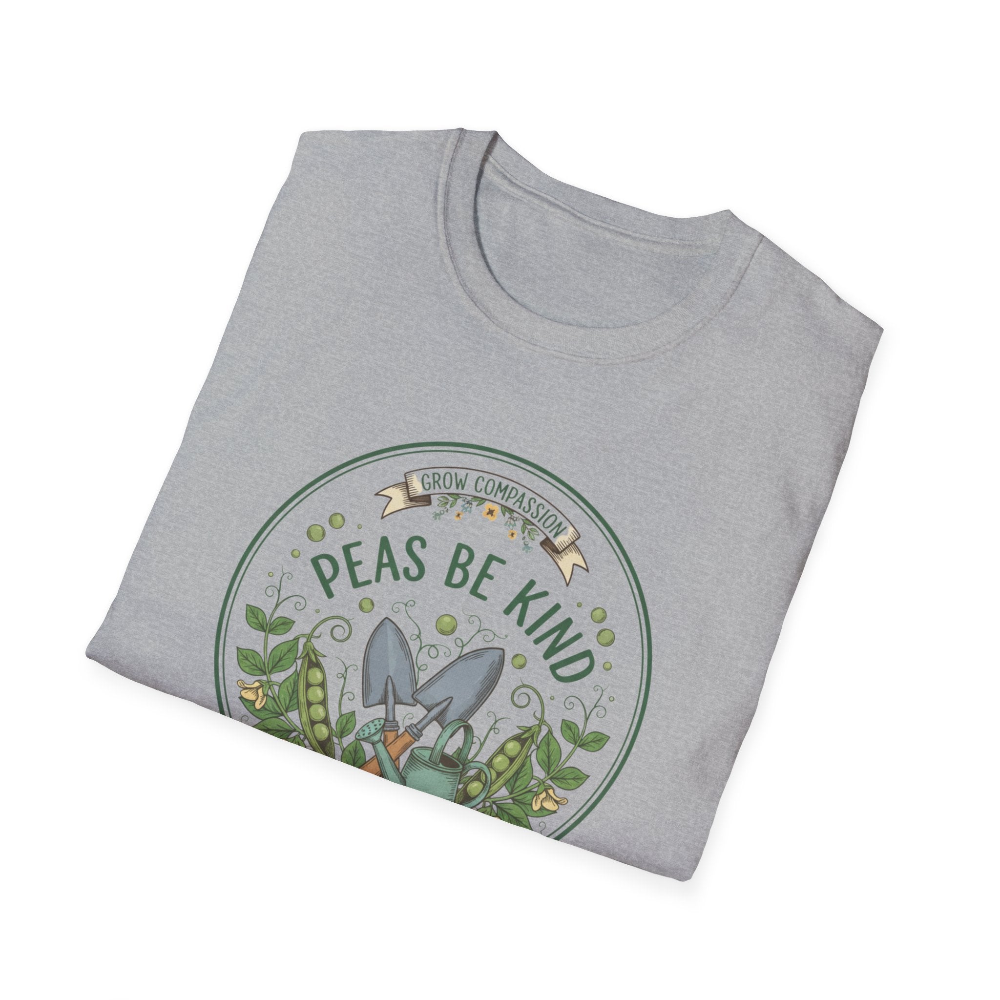 Peas Be Kind T-Shirt — Cute Garden Bunny & Peas Graphic Tee