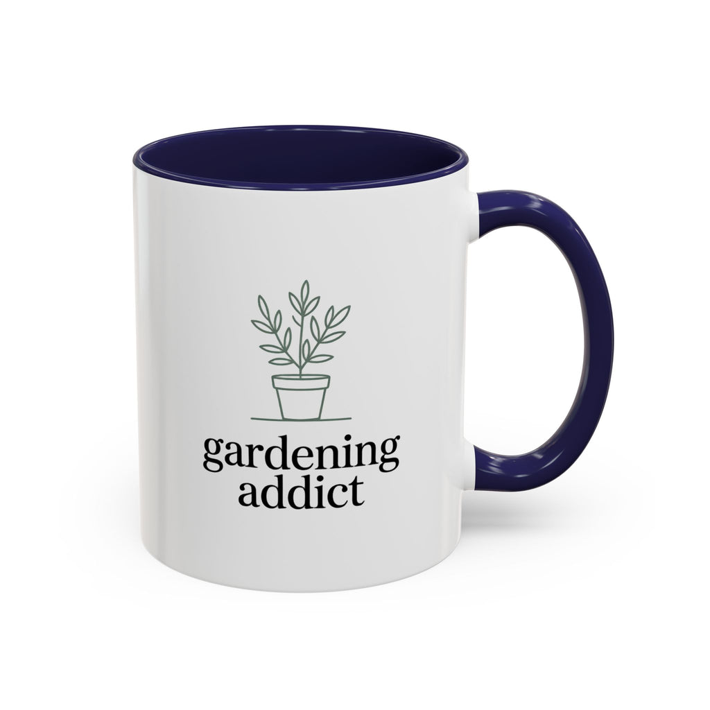 Gardening Addict Accent Coffee Mug — Plant Lover Ceramic Mug (11/15oz)