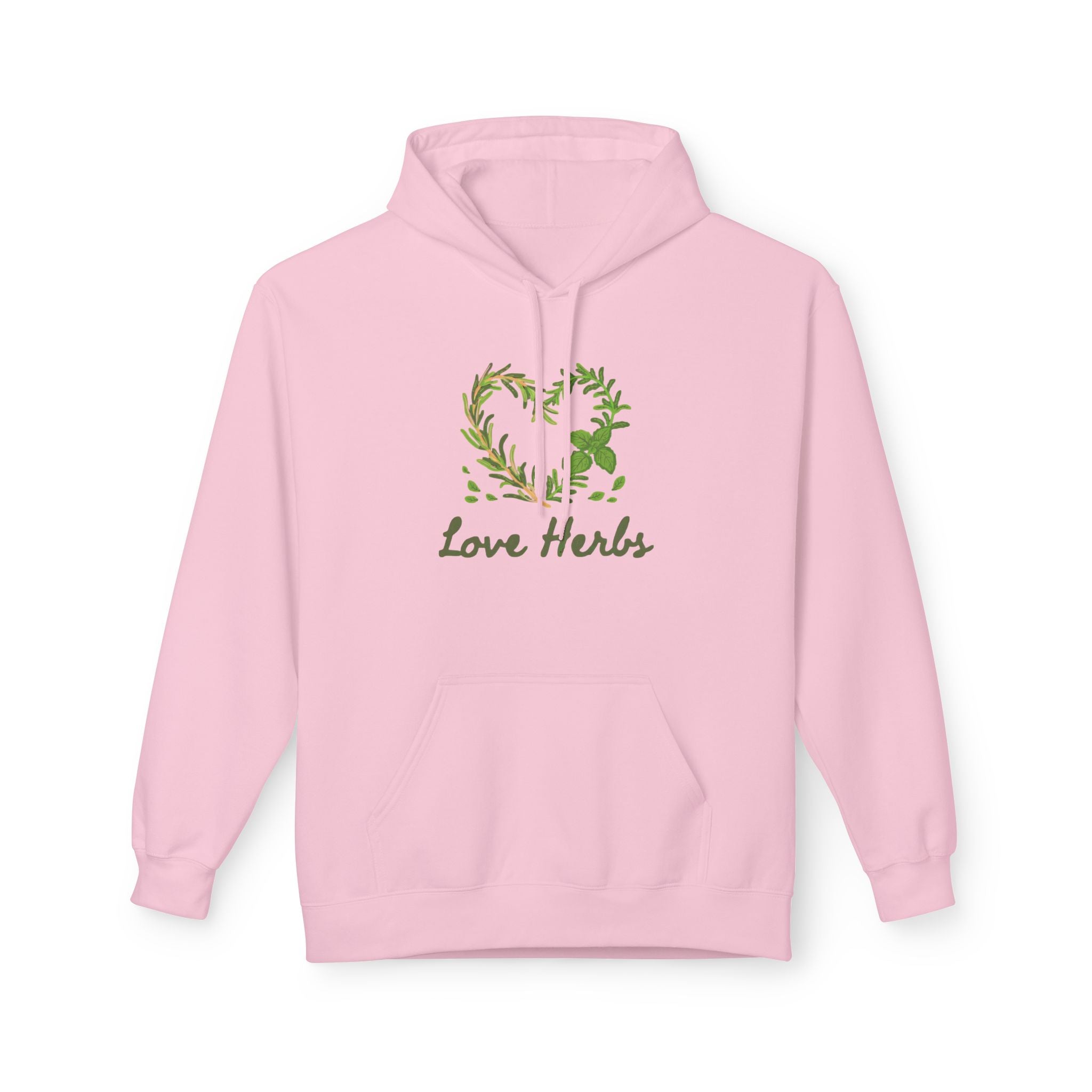 Herbal Heart Hoodie — "Love Herbs" Botanical Graphic Hoodie