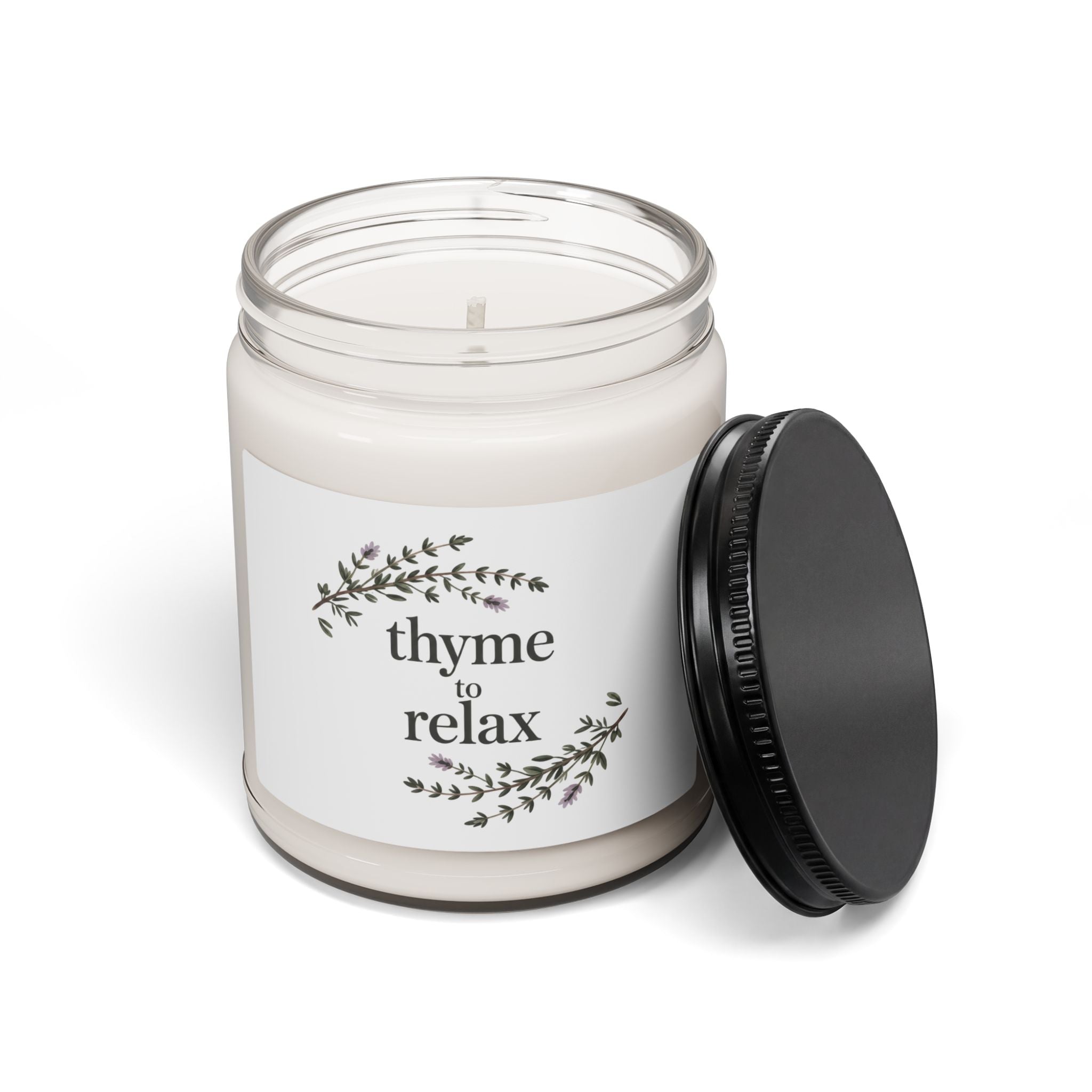 Thyme to Relax Soy Candle — 9oz Scented Aromatherapy Candle