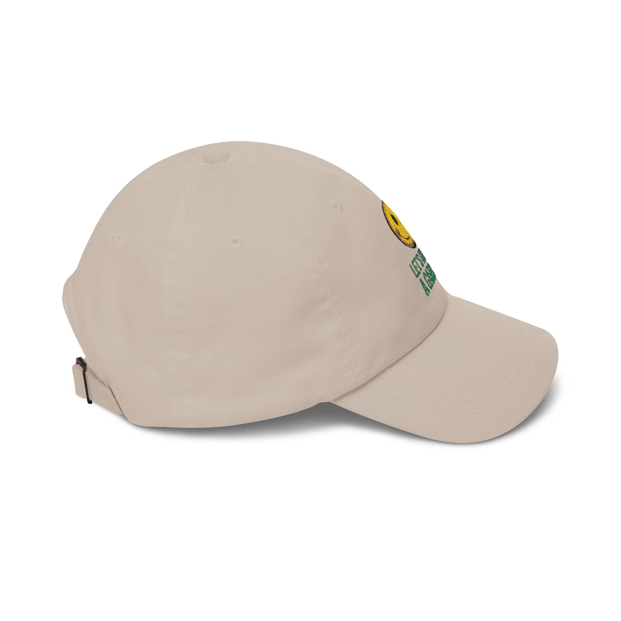 Dad Cap - 'Let’s Grow a Garden' Smiley Embroidered Hat