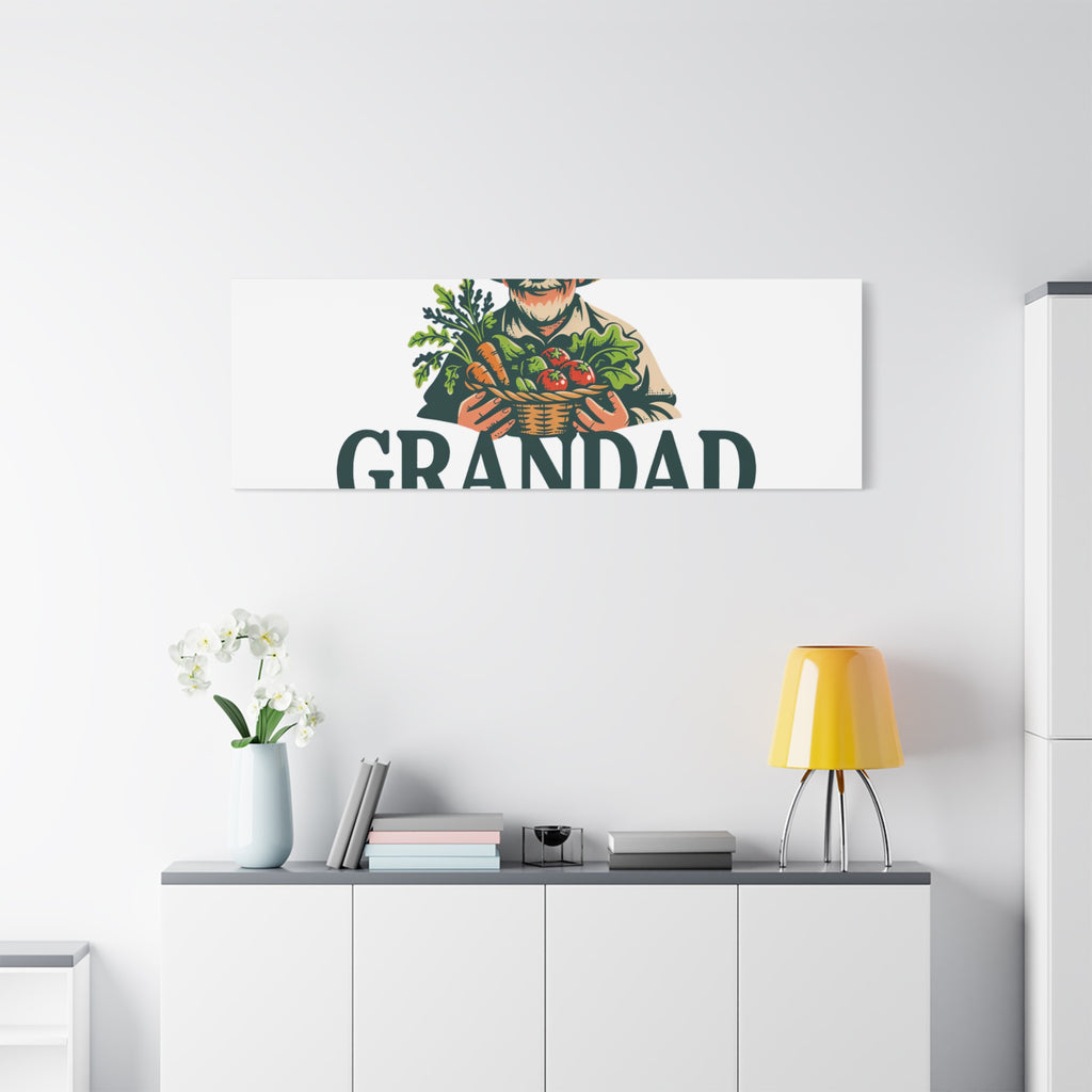 Grandad Top Gardener Canvas – Stretched Matte Wall Art