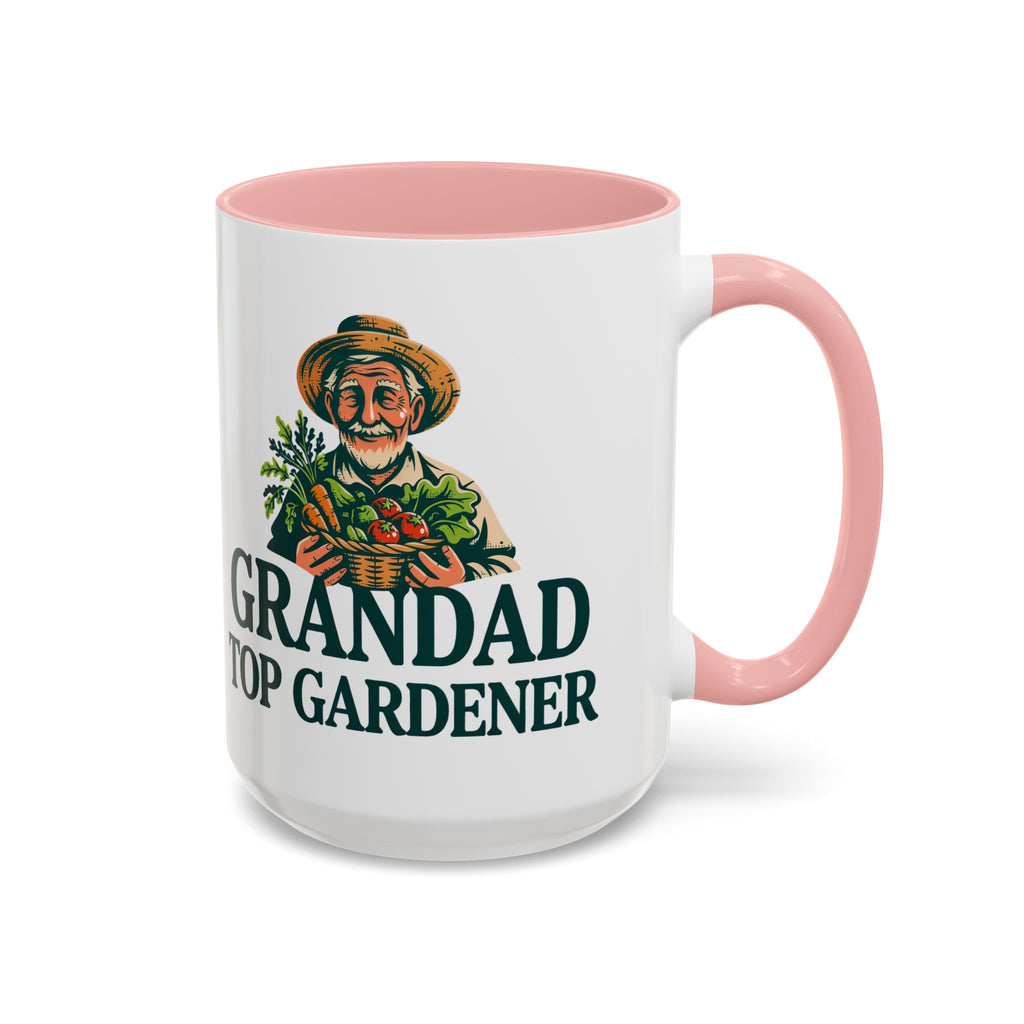 Grandad Top Gardener Accent Coffee Mug — 11/15oz Gift for Gardeners