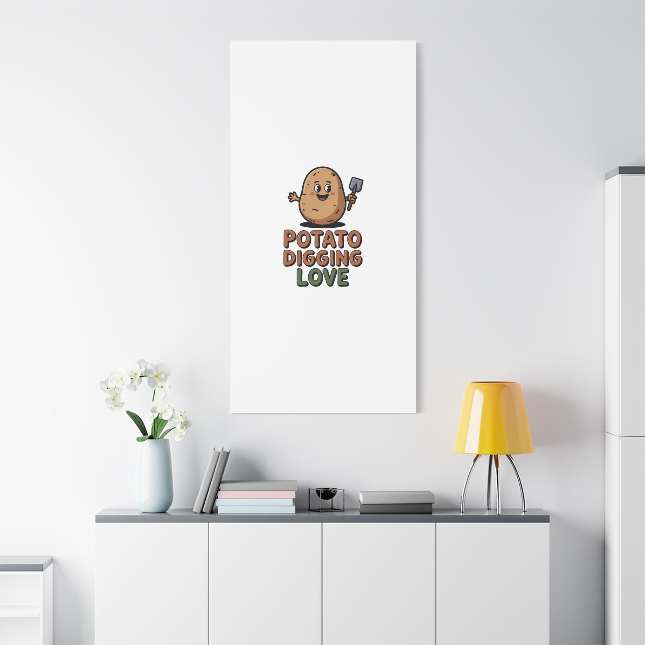 Potato Digging Love Canvas Print