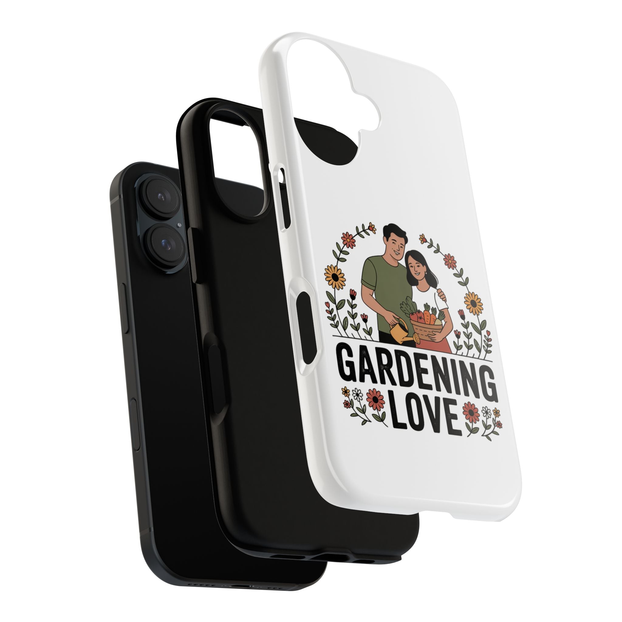 Gardening Love Phone Case — Floral Couple Protective Phone Cover