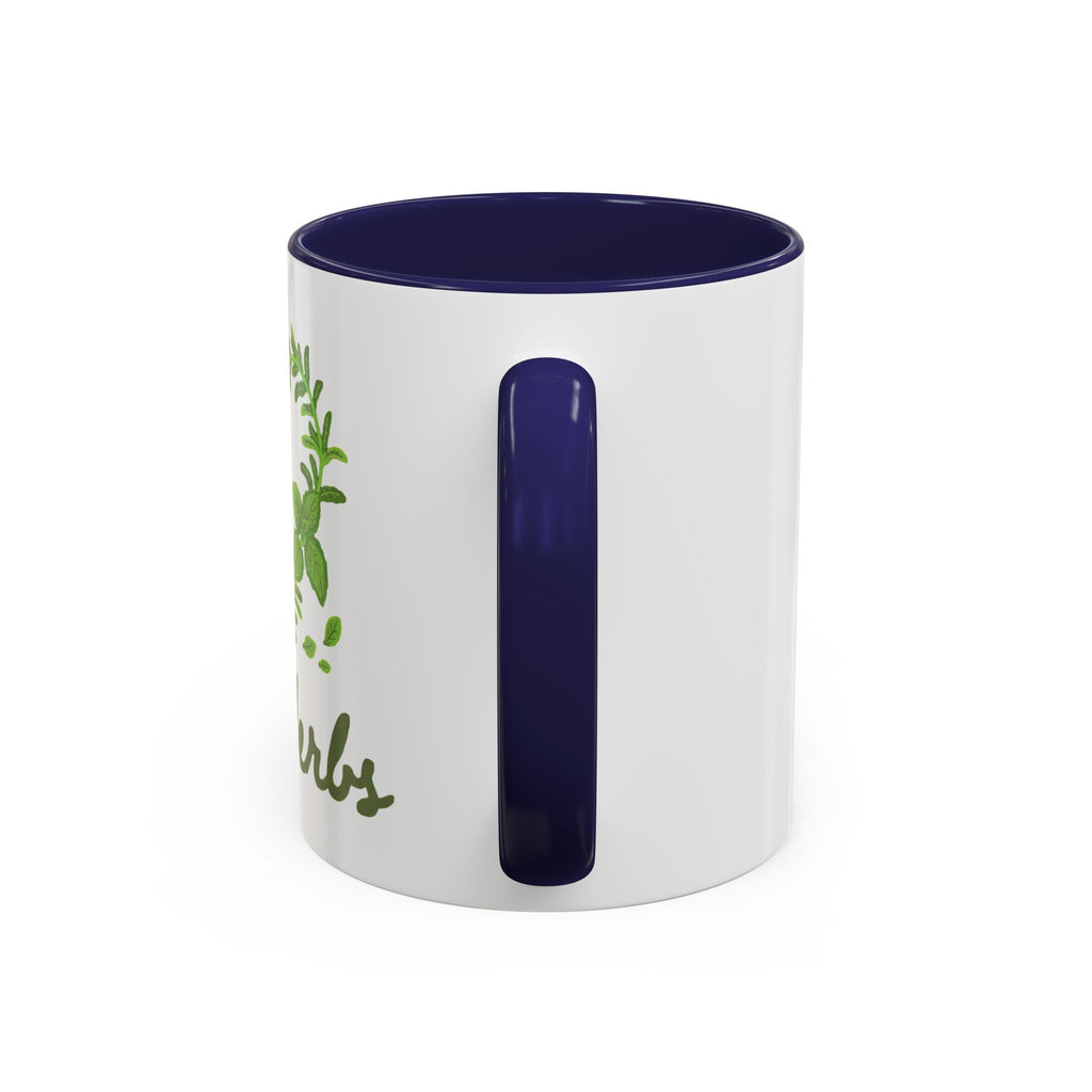 Herb Heart Accent Coffee Mug – “Love Herbs” Botanical Tea & Coffee Cup