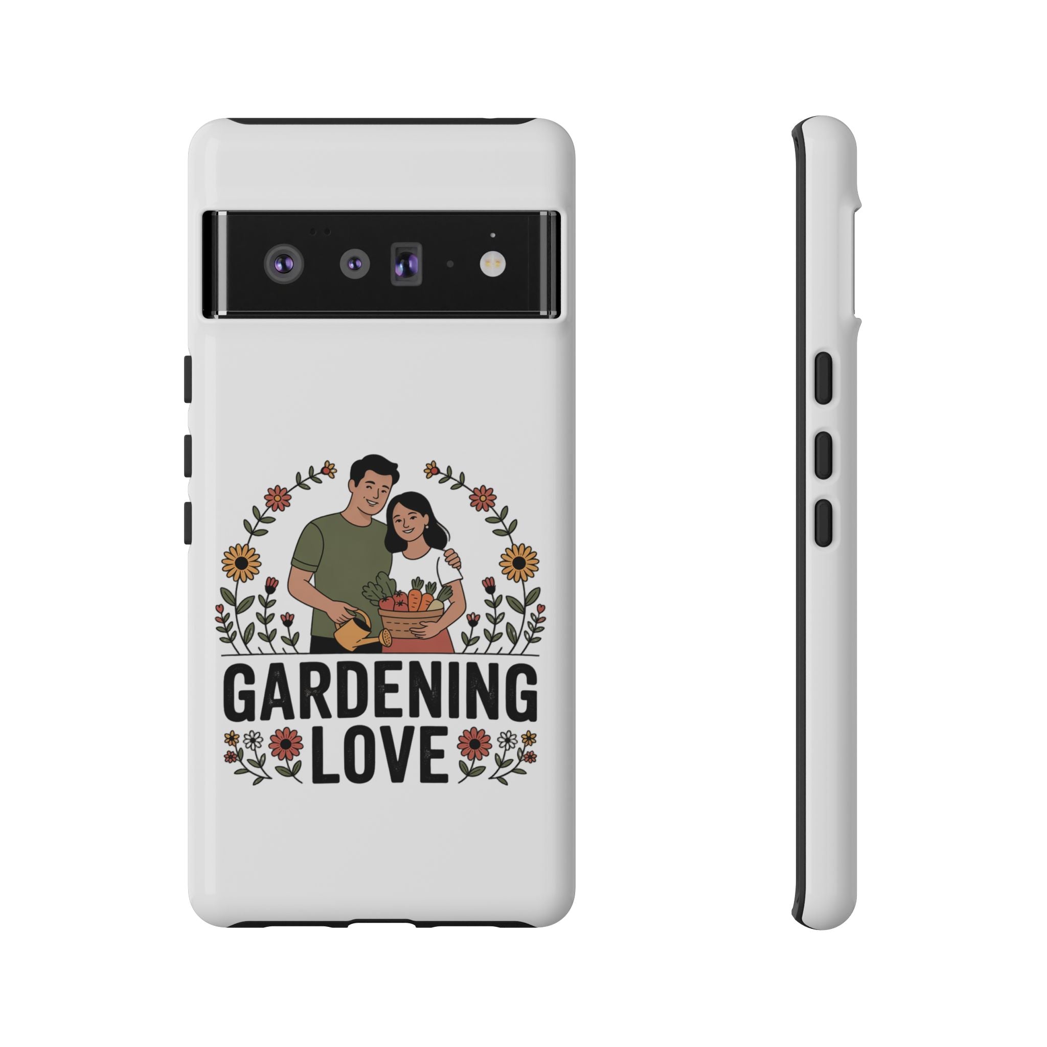 Gardening Love Phone Case — Floral Couple Protective Phone Cover